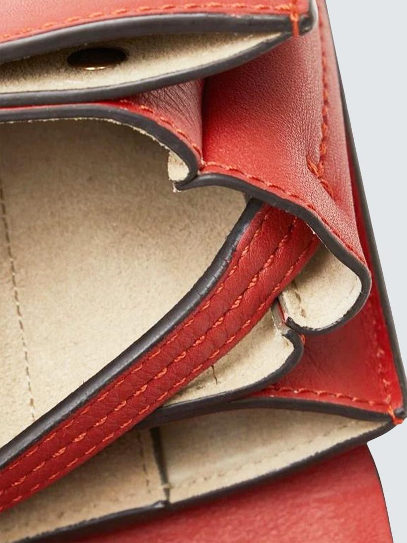Pre-loved Chloé Faye Gold Hardware Shoulder Bag, Red