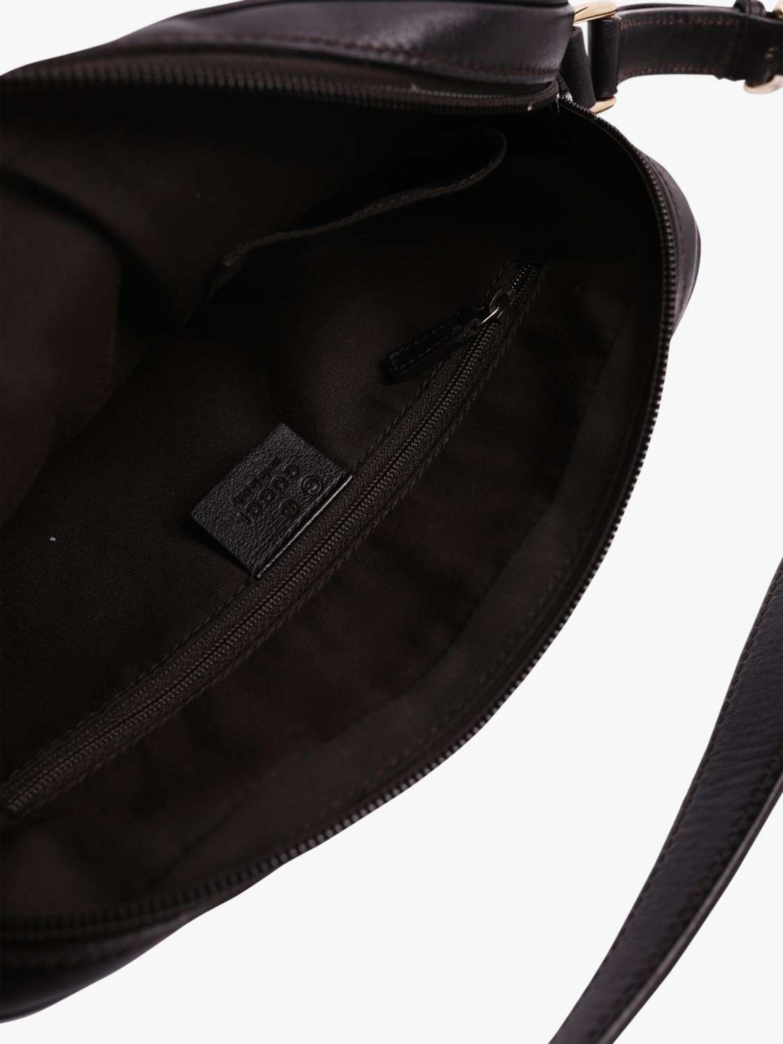 Pre-loved GUCCI Crest Horsebit Shoulder Bag, Brown