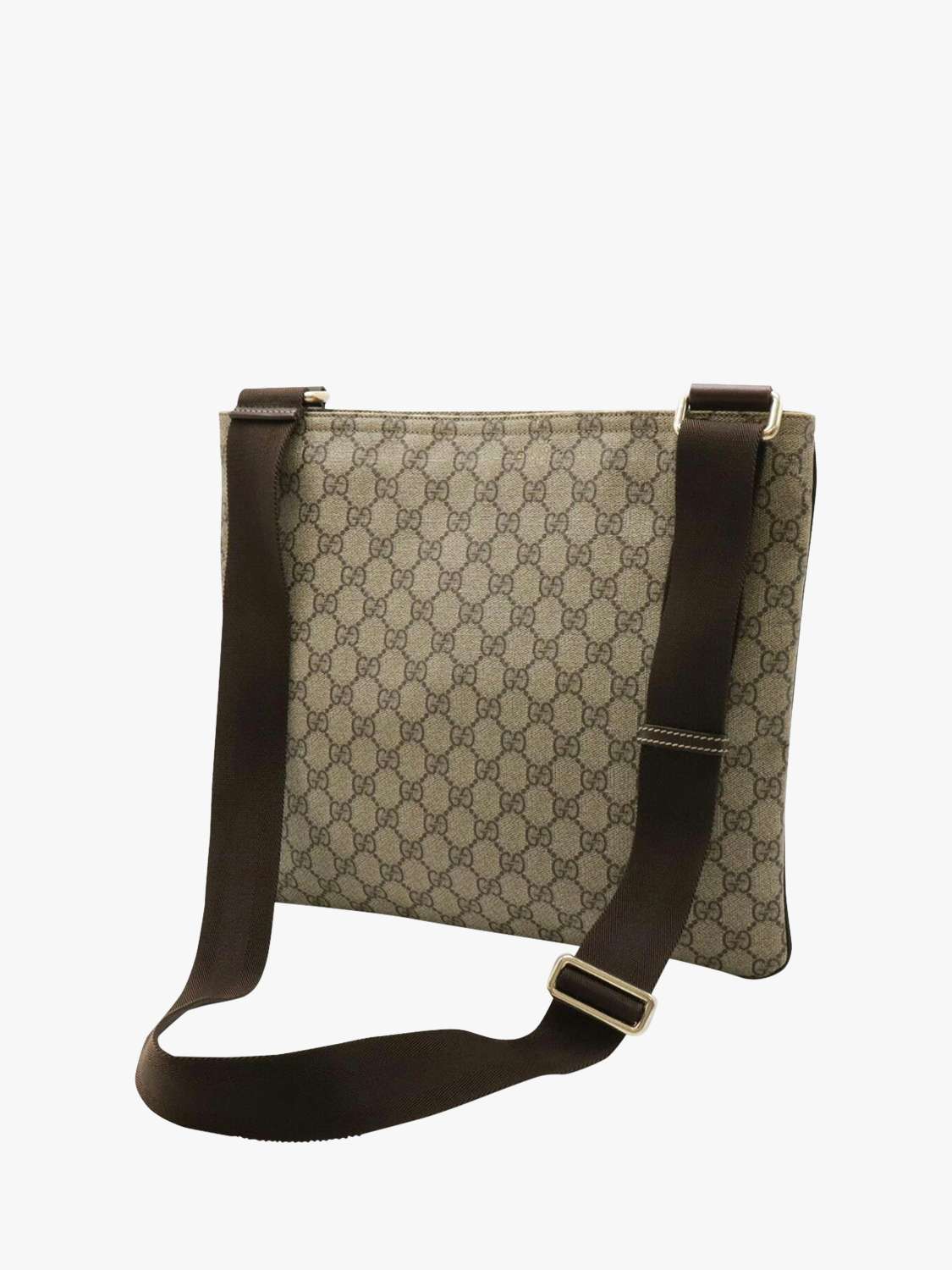Pre-loved GUCCI GG Supreme Shoulder Bag, Brown