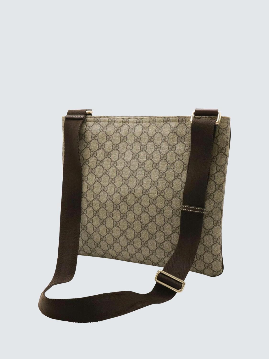 Pre-loved GUCCI GG Supreme Shoulder Bag, Brown