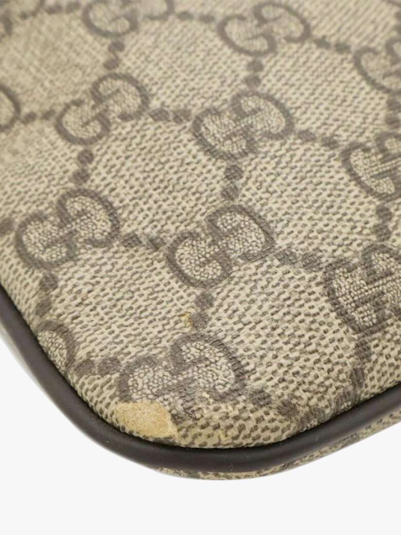 Pre-loved GUCCI GG Supreme Shoulder Bag, Brown