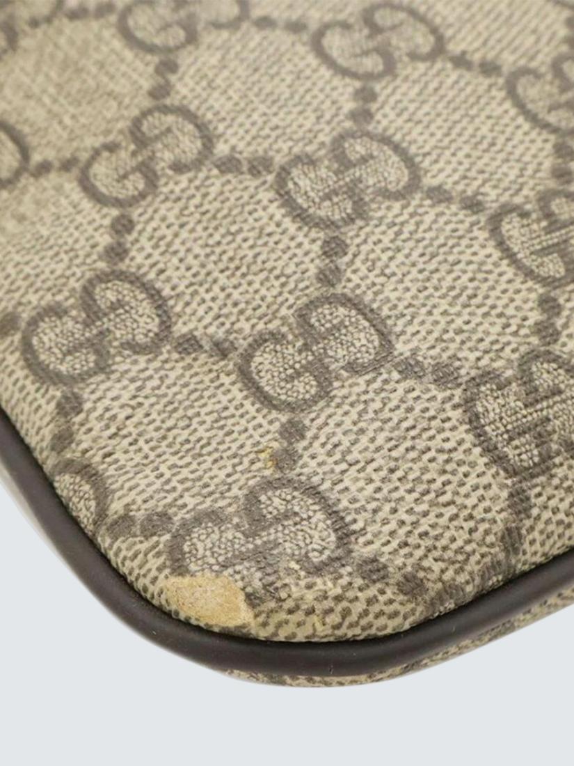 Pre-loved GUCCI GG Supreme Shoulder Bag, Brown