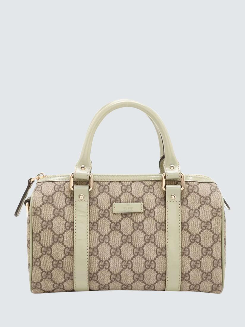 Pre-loved GUCCI GG Supreme Top Handle Bag, Brown