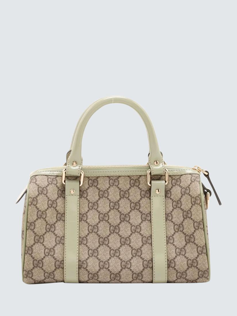 Pre-loved GUCCI GG Supreme Top Handle Bag, Brown