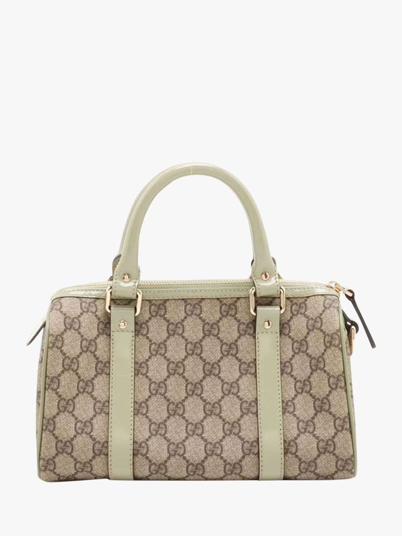Pre-loved GUCCI GG Supreme Top Handle Bag, Brown