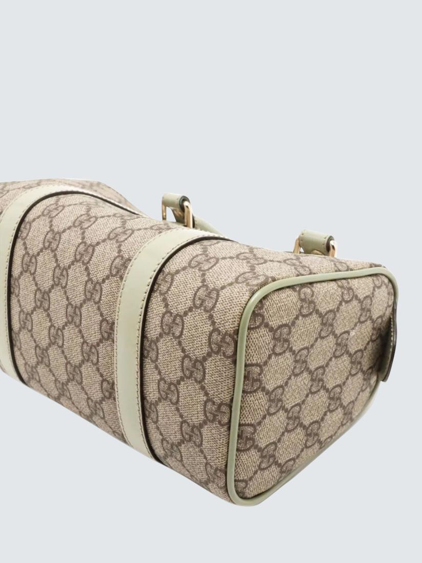 Pre-loved GUCCI GG Supreme Top Handle Bag, Brown