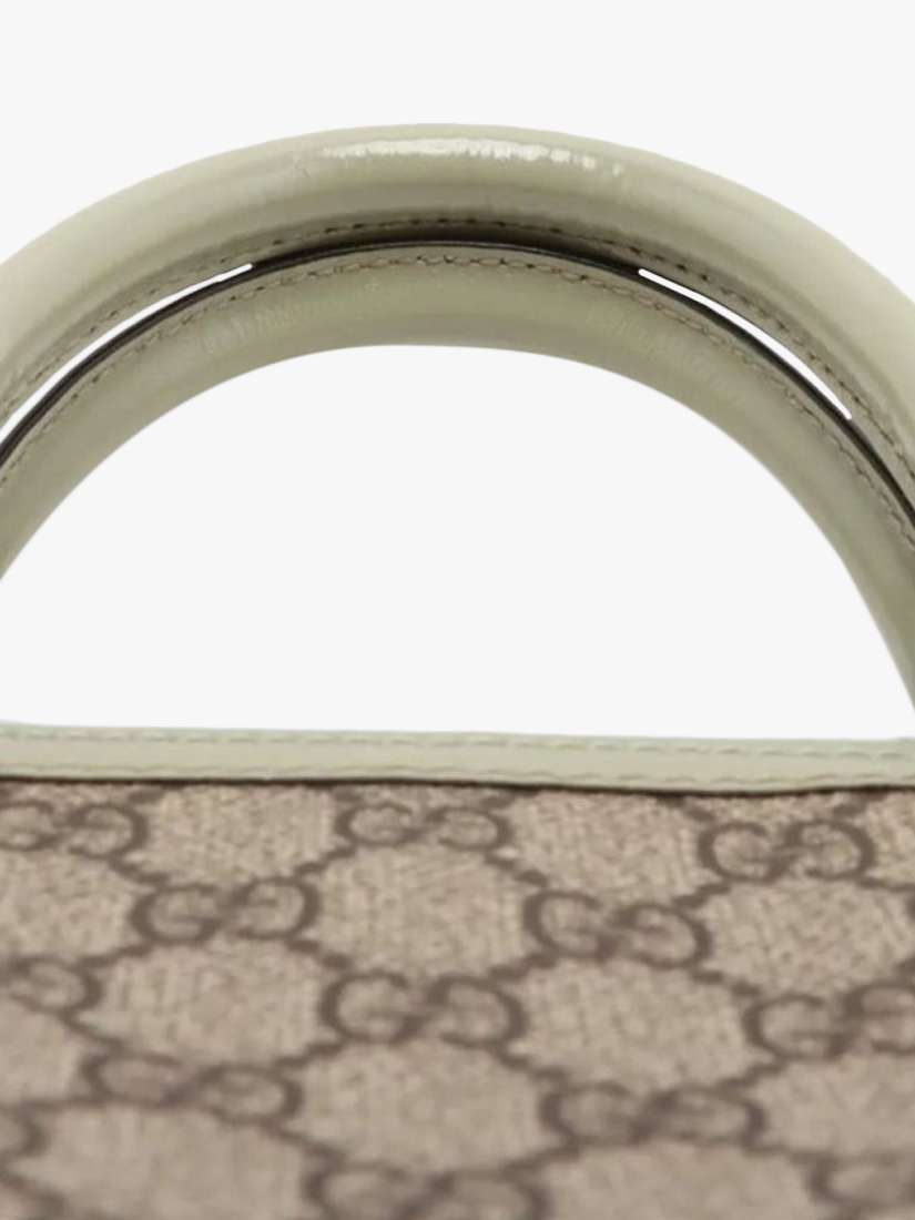 Pre-loved GUCCI GG Supreme Top Handle Bag, Brown