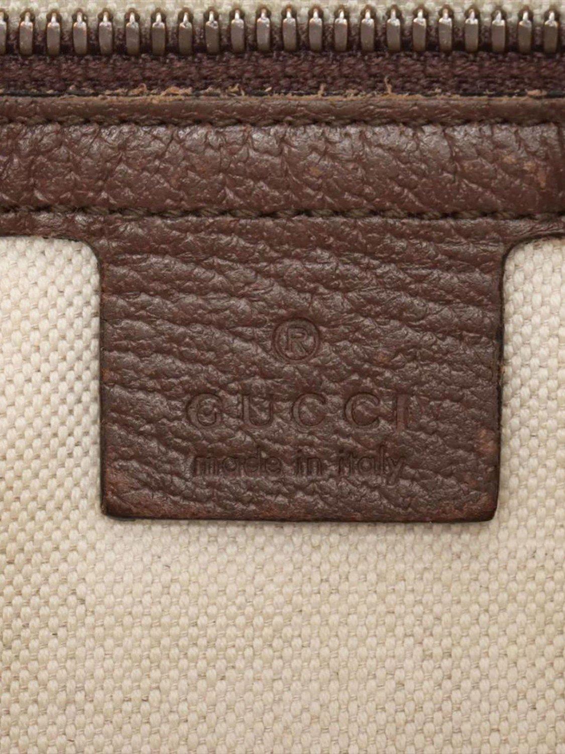 Pre-loved GUCCI GG Supreme Ophidia Shoulder Bag, Brown