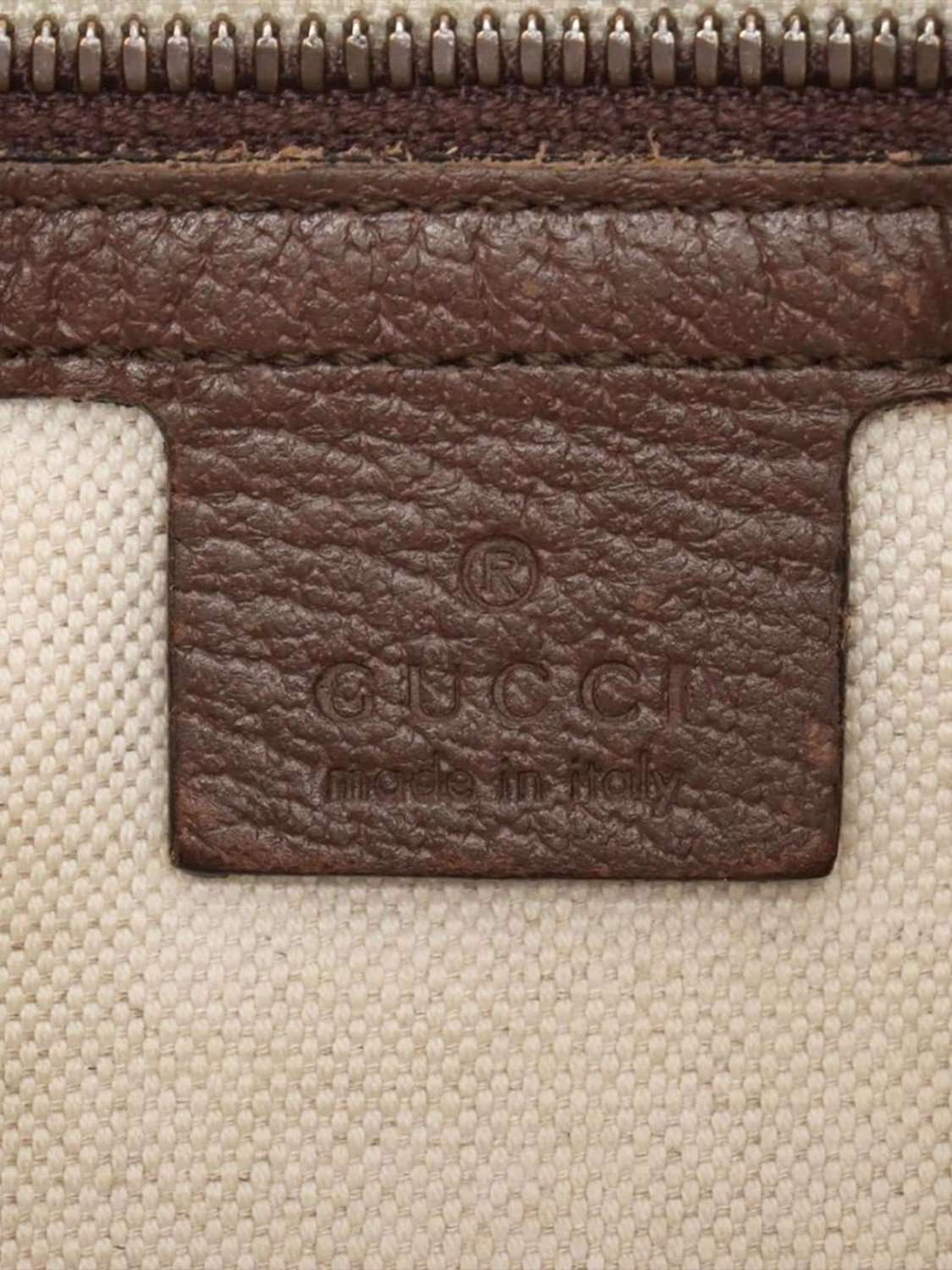 Pre-loved GUCCI GG Supreme Ophidia Shoulder Bag, Brown
