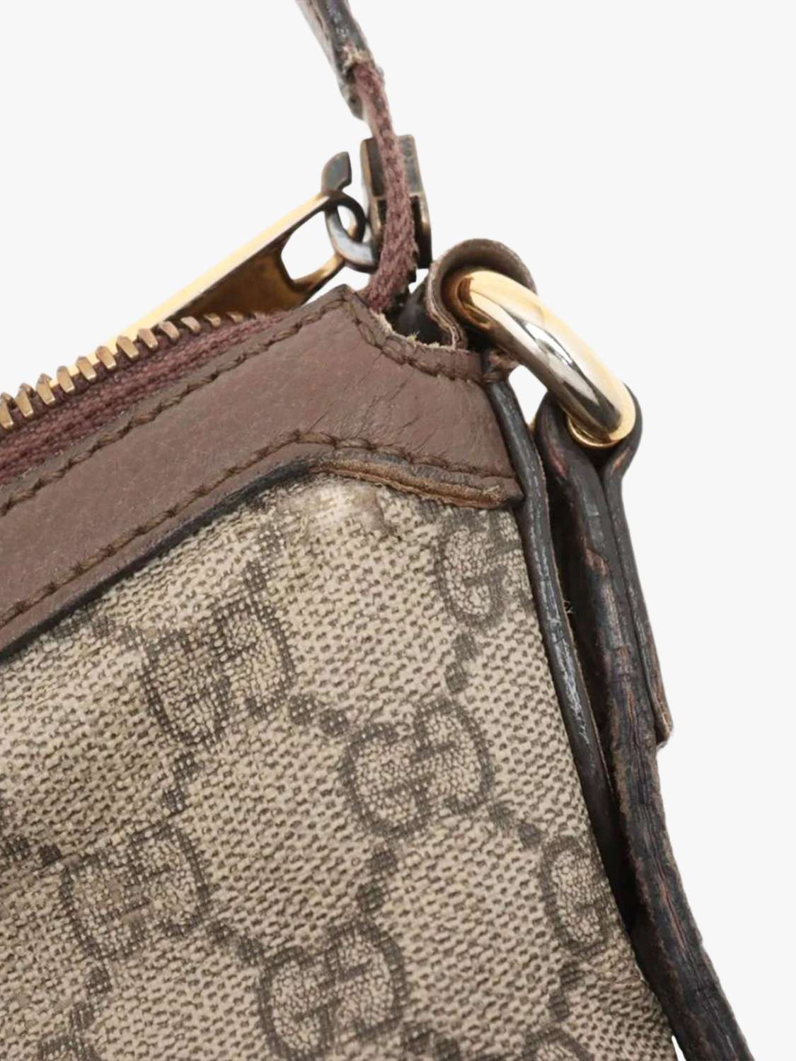 Pre-loved GUCCI GG Supreme Ophidia Shoulder Bag, Brown