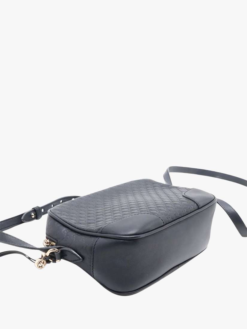 Pre-loved GUCCI Micro Guccissima Leather Crossbody Bag, Blue