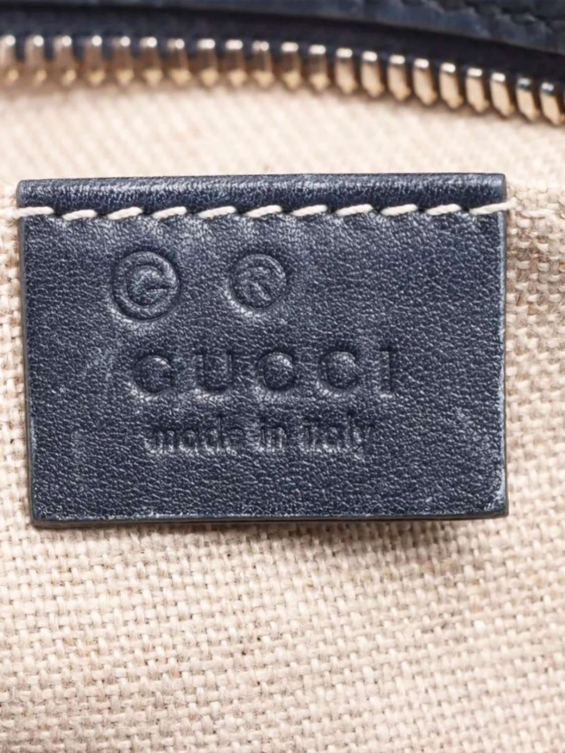 Pre-loved GUCCI Micro Guccissima Leather Crossbody Bag, Blue