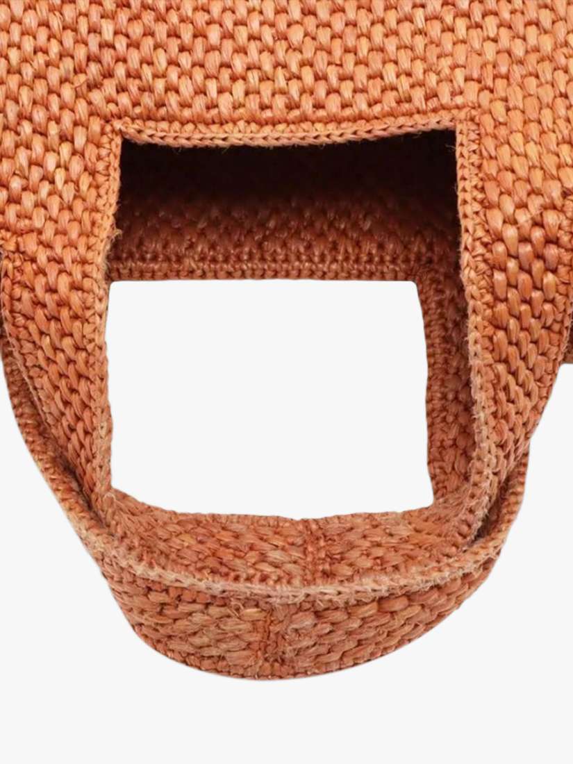 Pre-loved LOEWE Font Raffia Tote Bag, Brown
