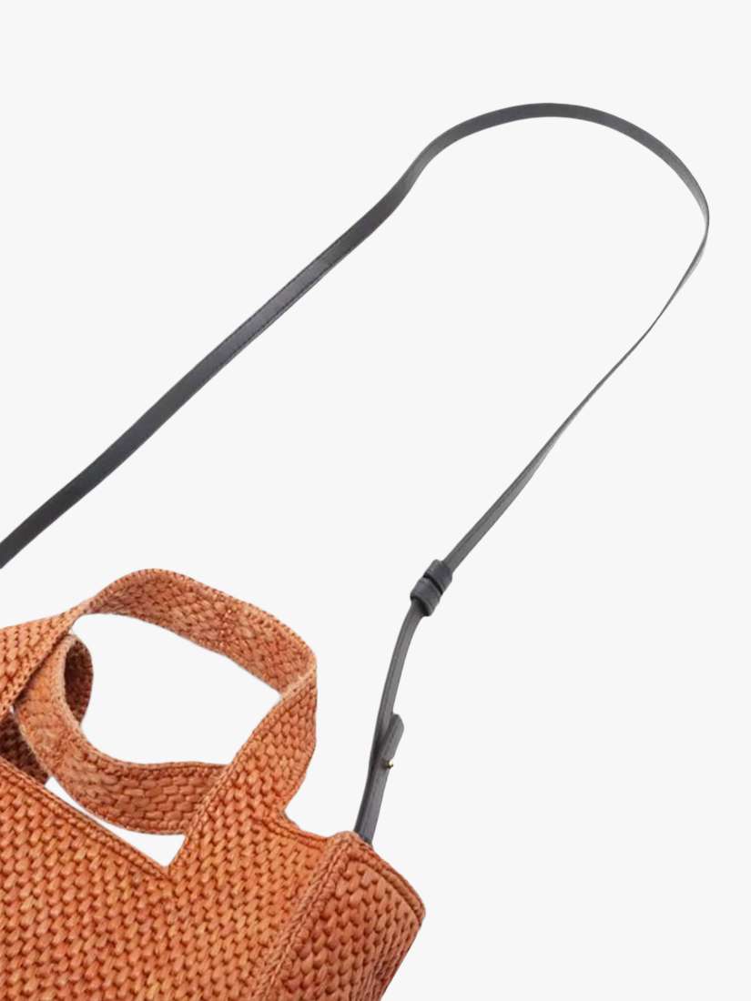 Pre-loved LOEWE Font Raffia Tote Bag, Brown