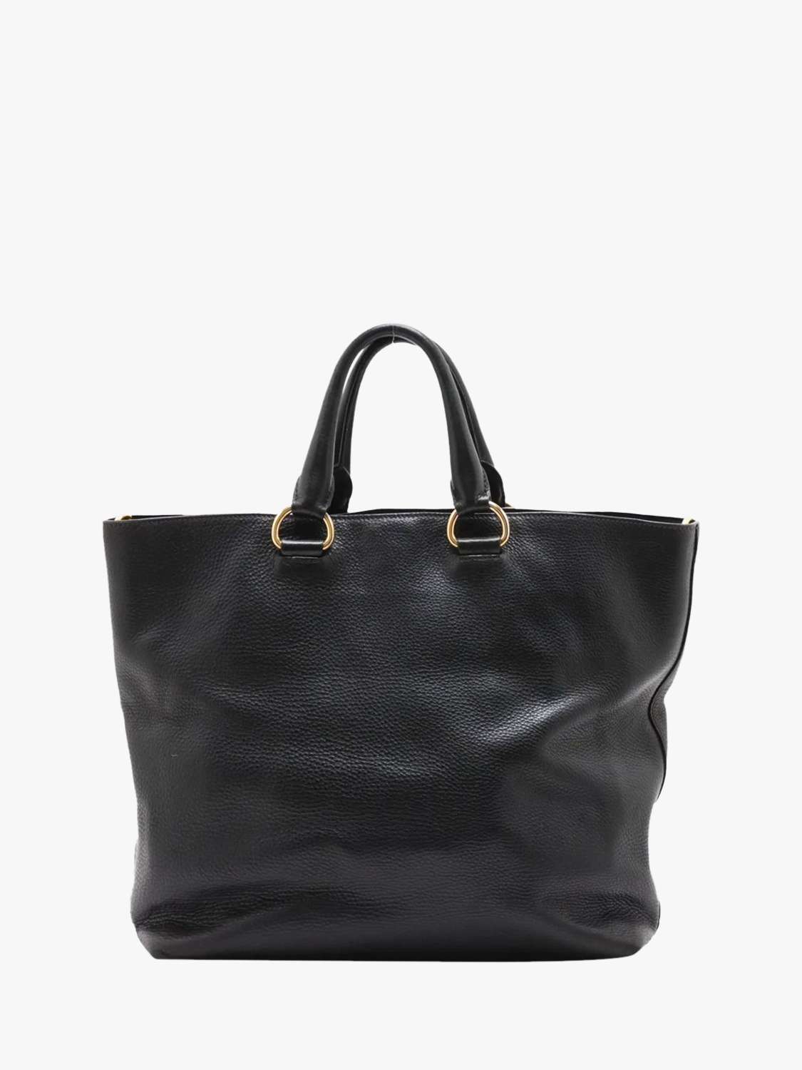 Pre-loved Prada Vitello Daino 2-Way Tote Bag, Black