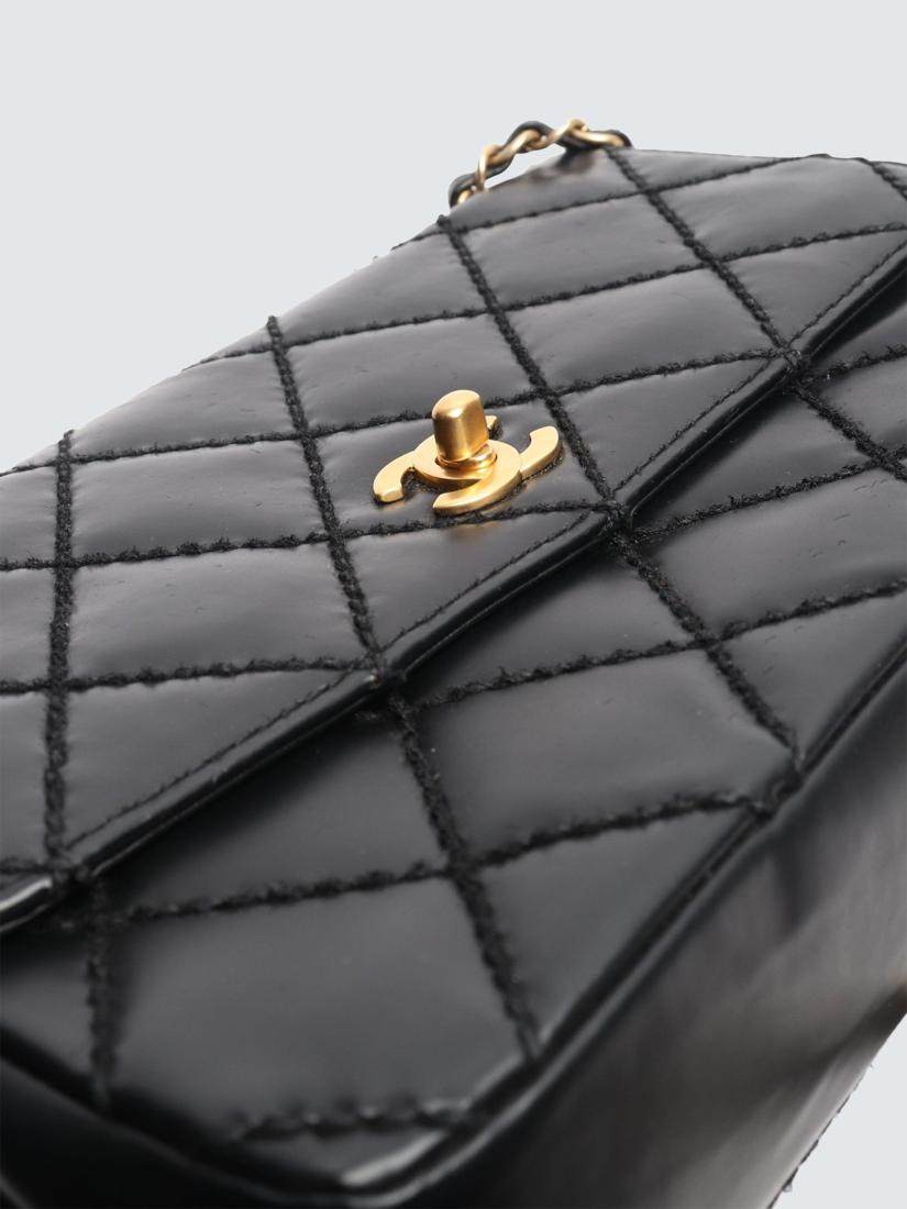 Pre-loved CHANEL 2003 Wild Stitch Flap Bag, Black
