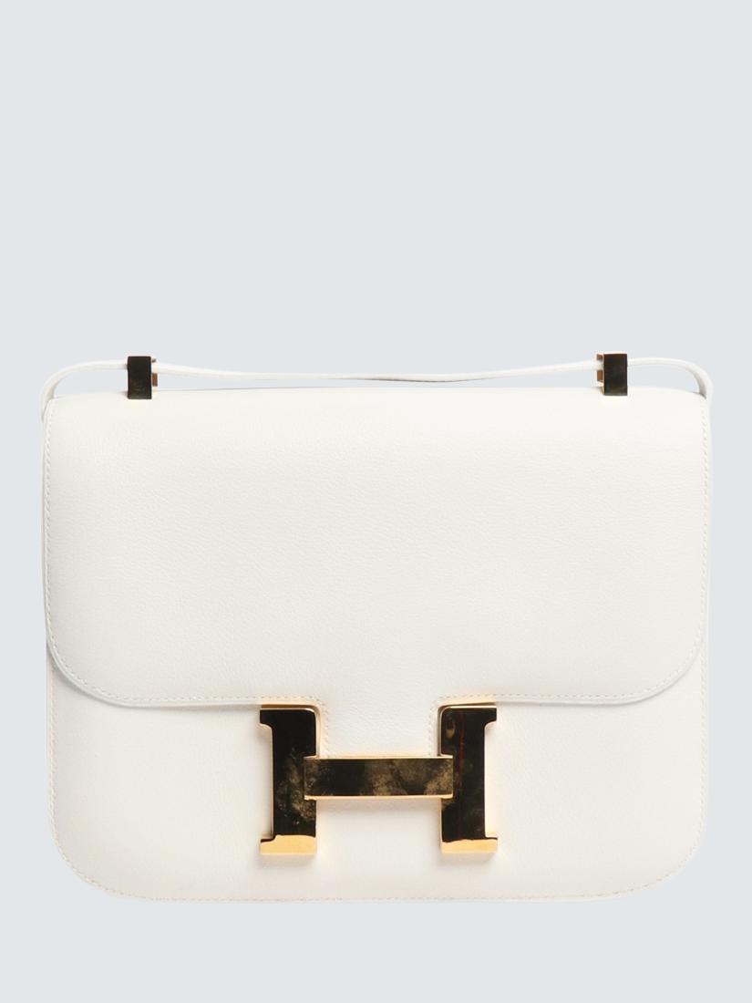 Pre-loved Hermès Vintage 1989 Constance Shoulder Bag, White