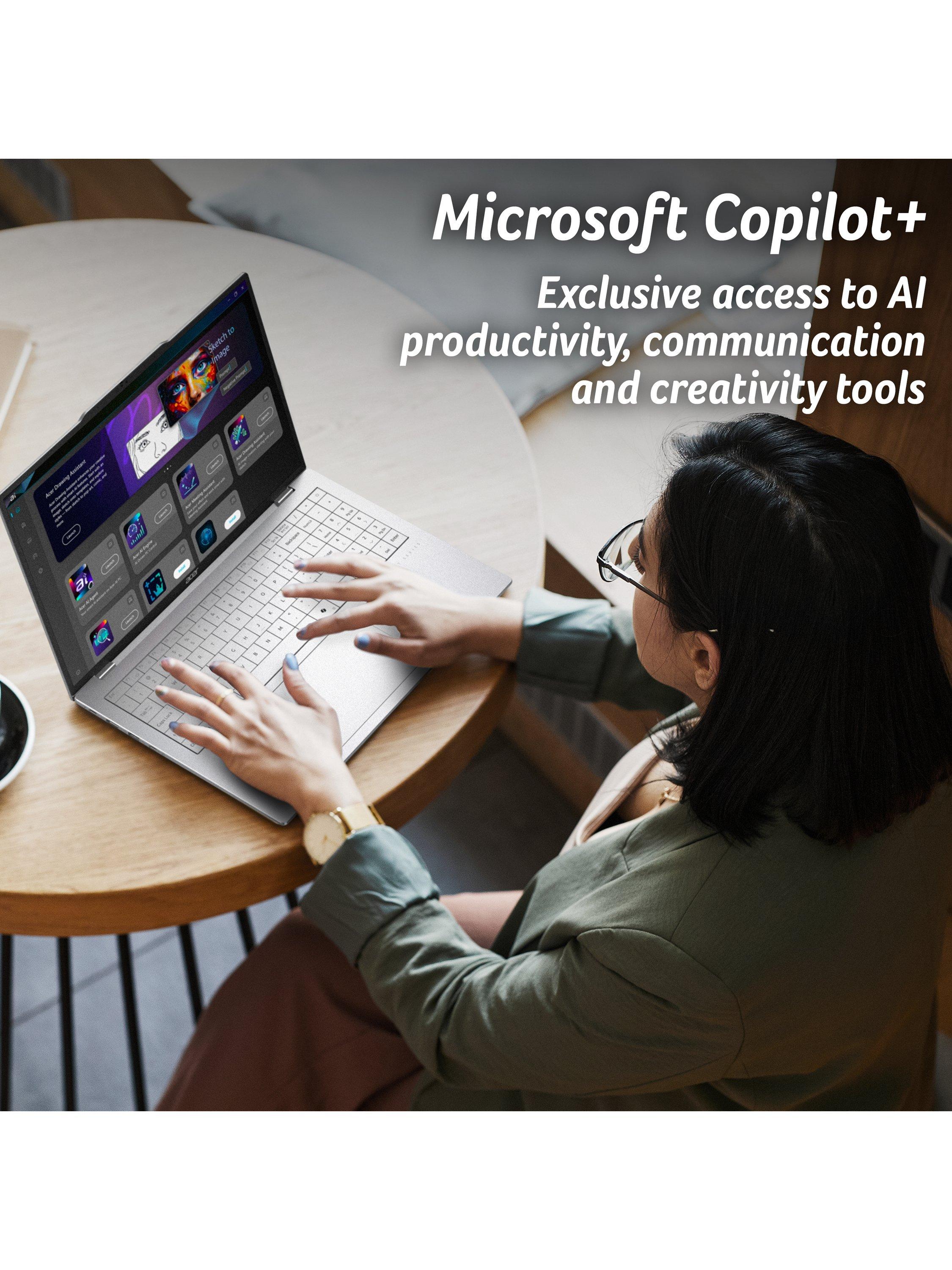 Swift Air 16 Copilot+ Laptop, AMD Ryzen AI 5 Processor, 16GB RAM, 512GB SSD, 16” WUXGA OLED, Silver
