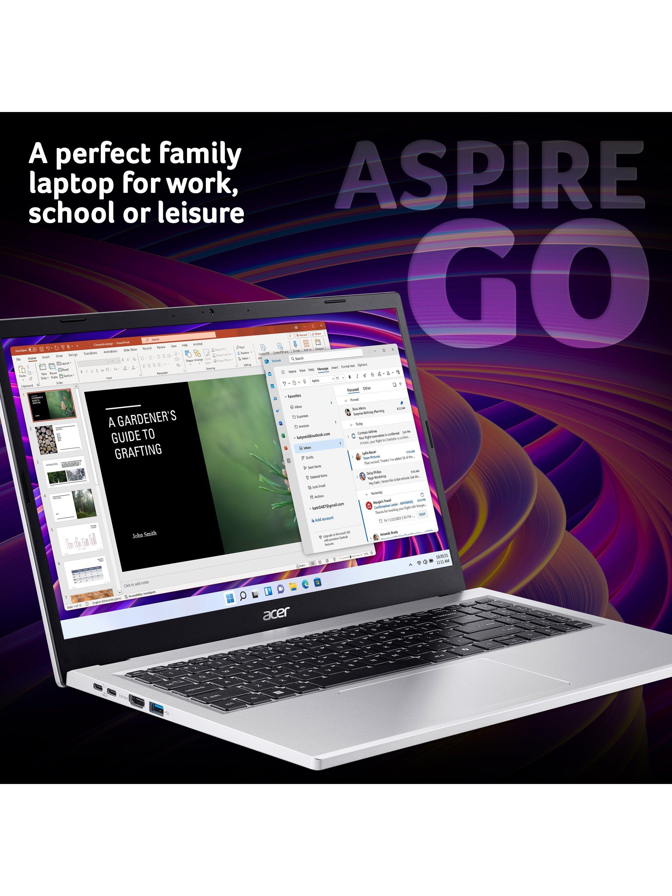 Aspire Go 15 Laptop, Intel Core i5 Processor, 16GB RAM, 512GB SSD, 15.6” Full HD, Silver