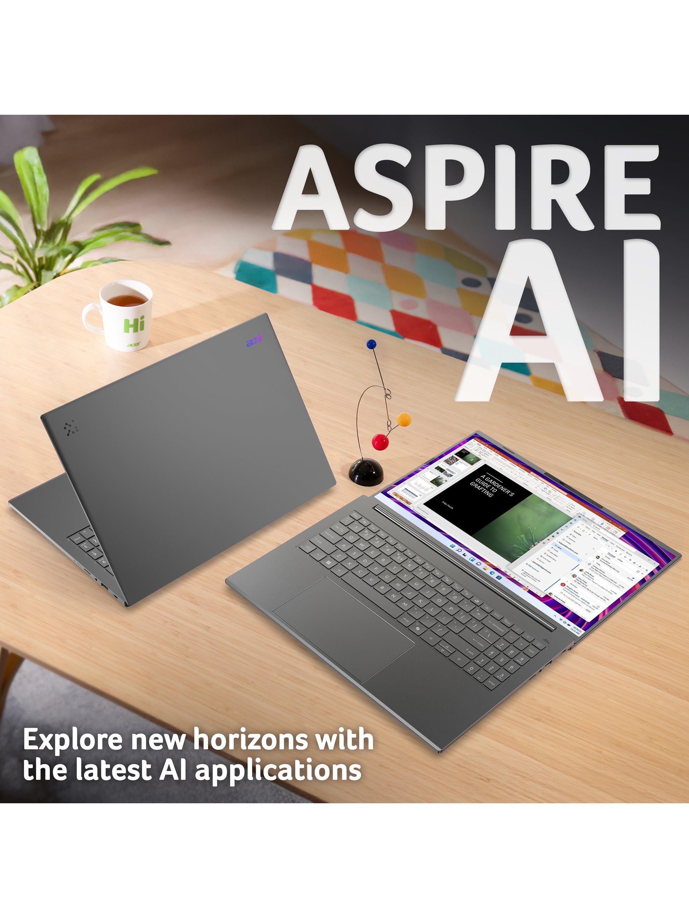 Aspire 16 AI Copilot+ Laptop, AMD Ryzen AI 7 Processor, 16GB RAM, 1TB SSD, 16” WUXGA OLED, Iron