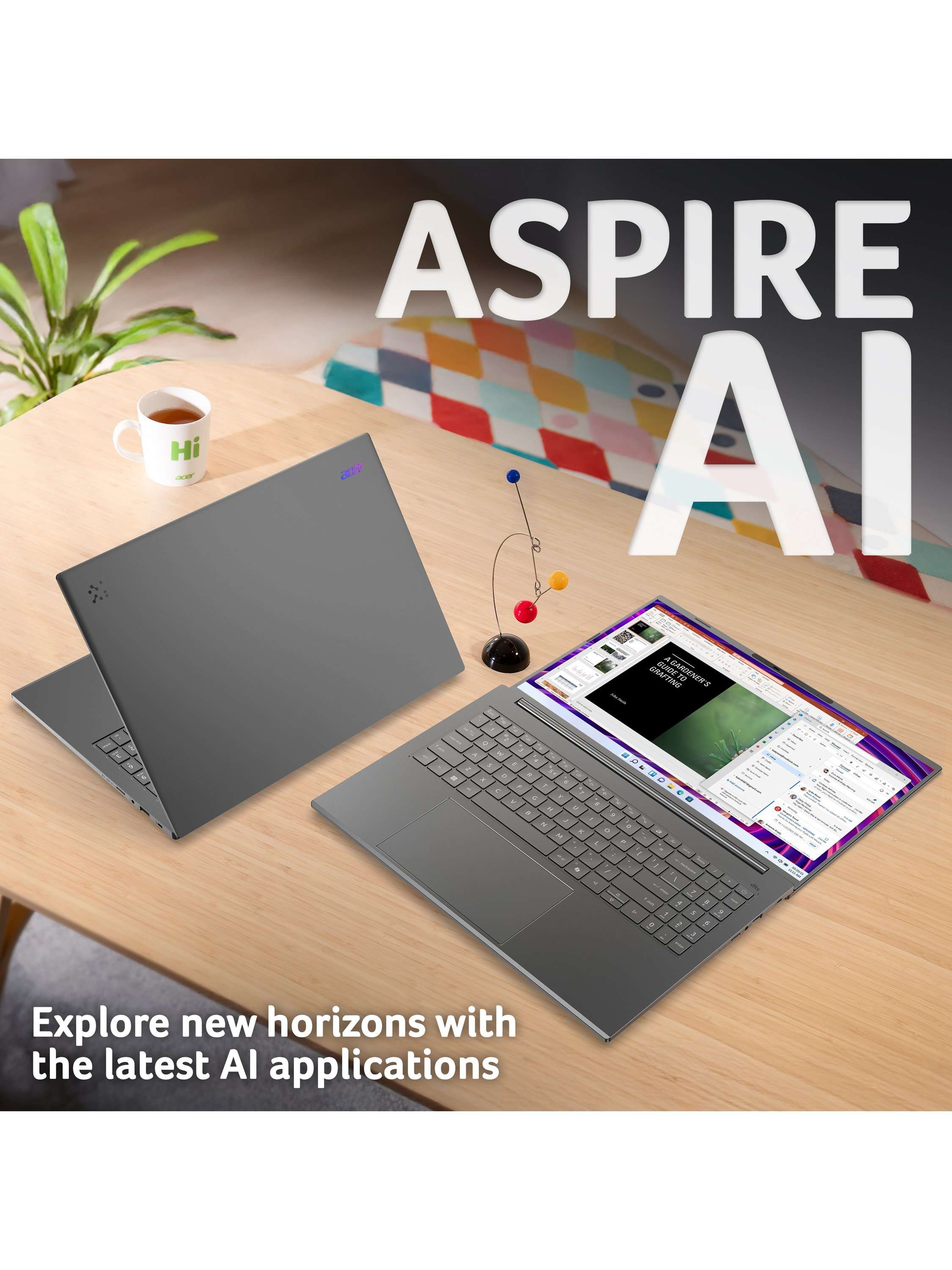 Aspire 16 AI Copilot+ Laptop, AMD Ryzen AI 7 Processor, 16GB RAM, 1TB SSD, 16” WUXGA OLED, Iron