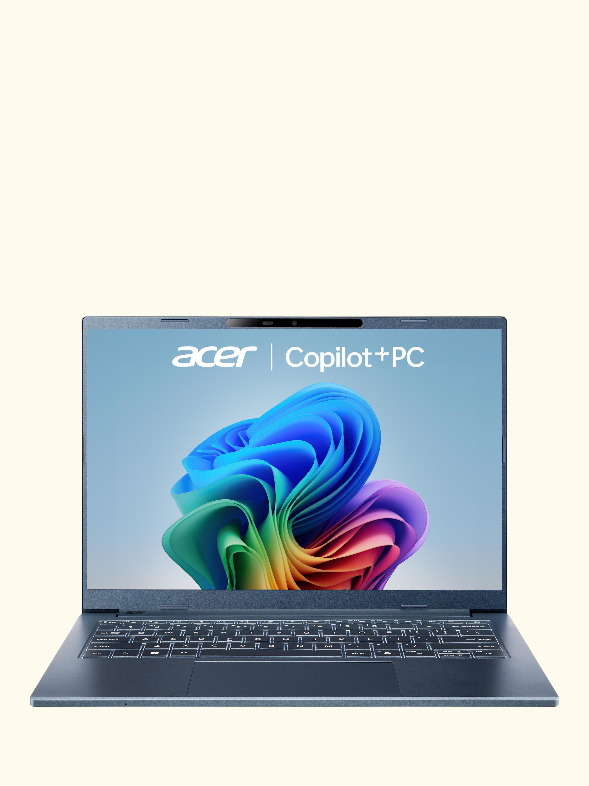 Aspire 14 AI Copilot+ Laptop, Snapdragon X Processor, 16GB RAM, 1TB SSD, 14” WUXGA, Blue