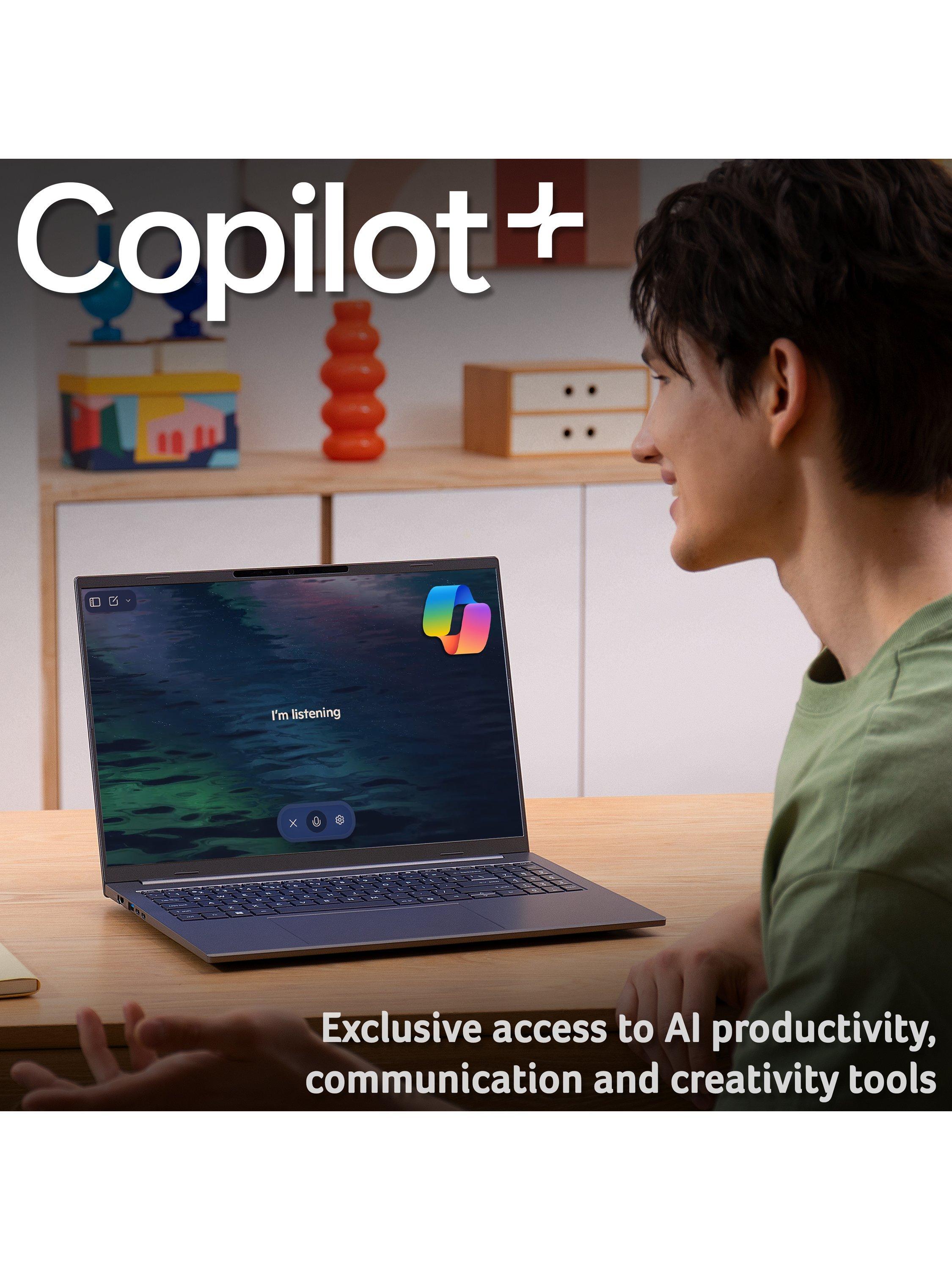 Aspire 14 AI Copilot+ Laptop, Snapdragon X Processor, 16GB RAM, 1TB SSD, 14” WUXGA, Blue