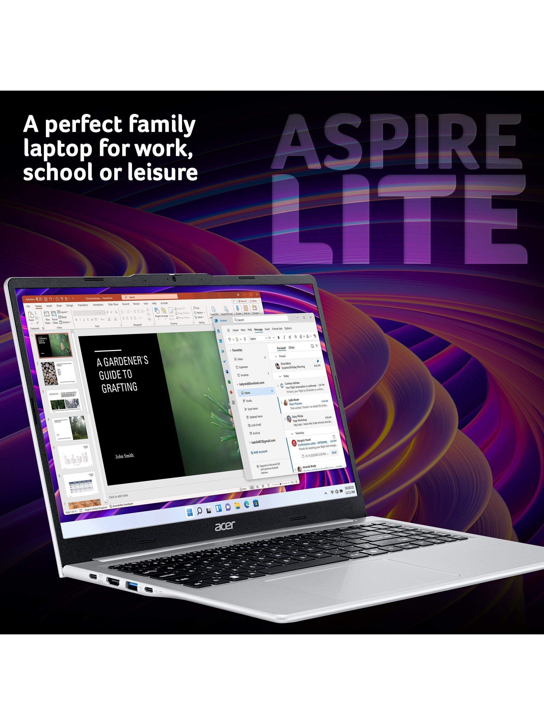 Aspire Lite 15 Laptop, AMD Ryzen 3 Processor, 8GB RAM, 256GB SSD, 15.6” Full HD, Silver