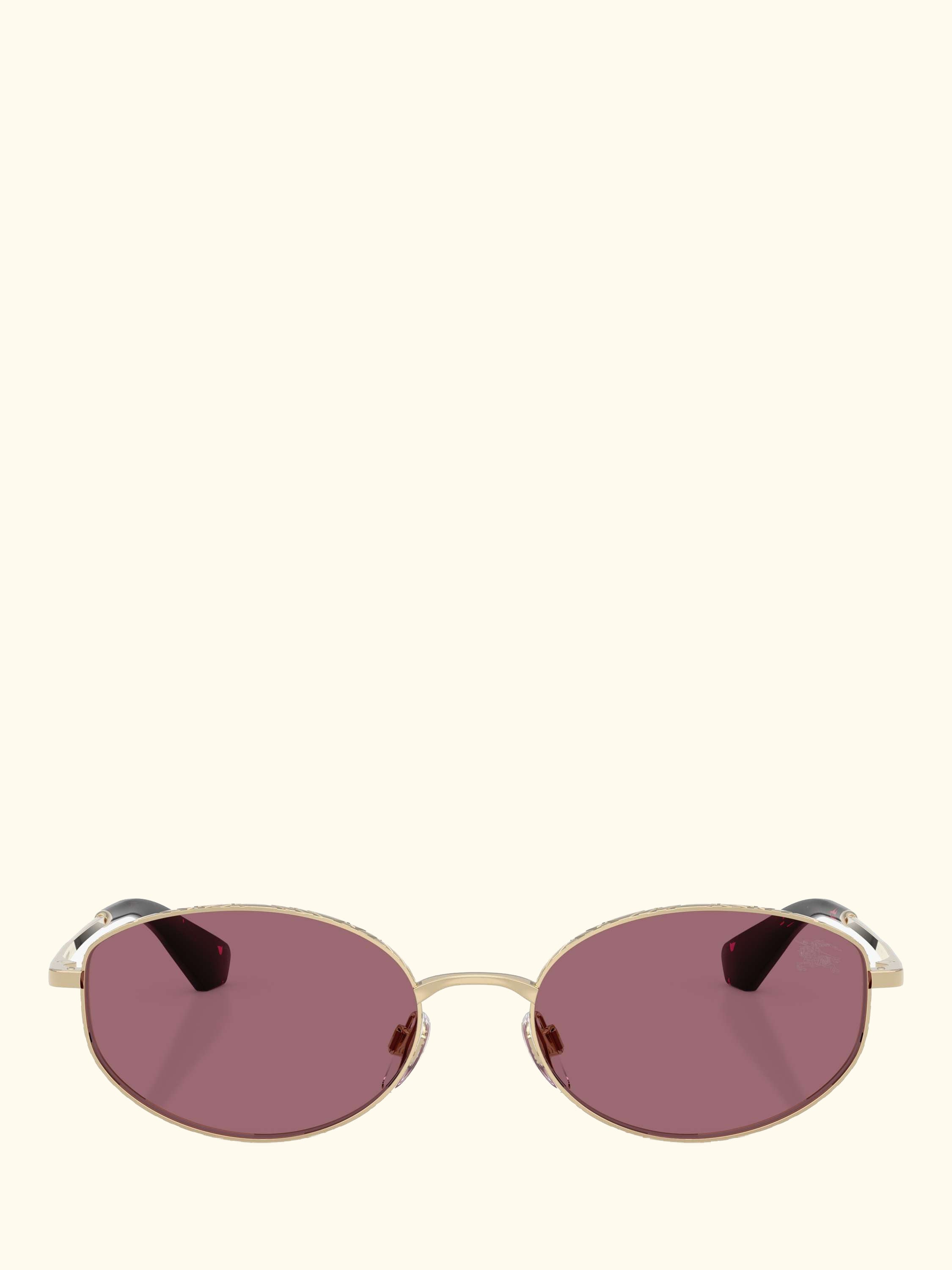BE3169 Women's Oval Sunglasses, Light Gold/Red