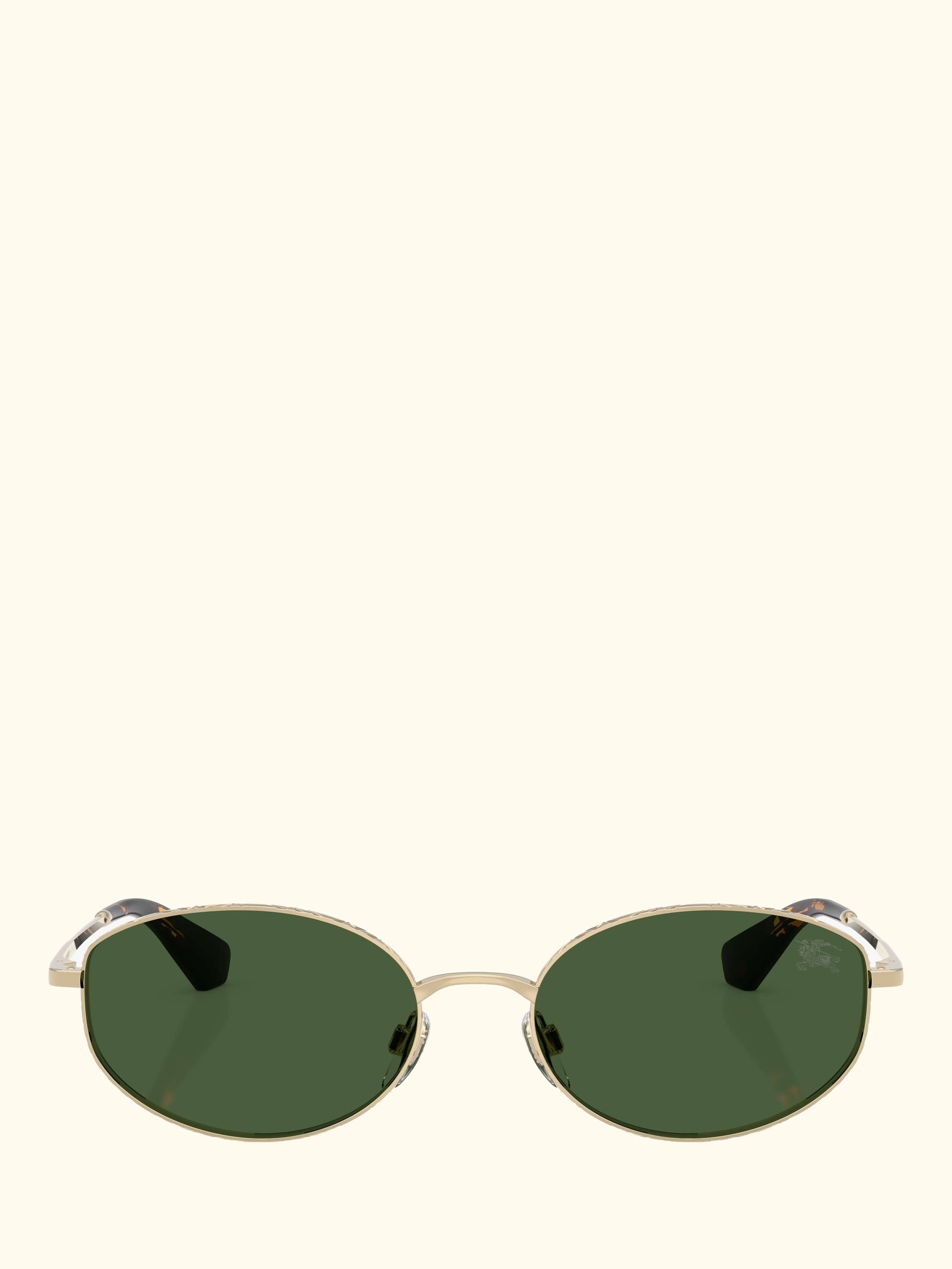 BE3169 Women's Oval Sunglasses, Light Gold/Green