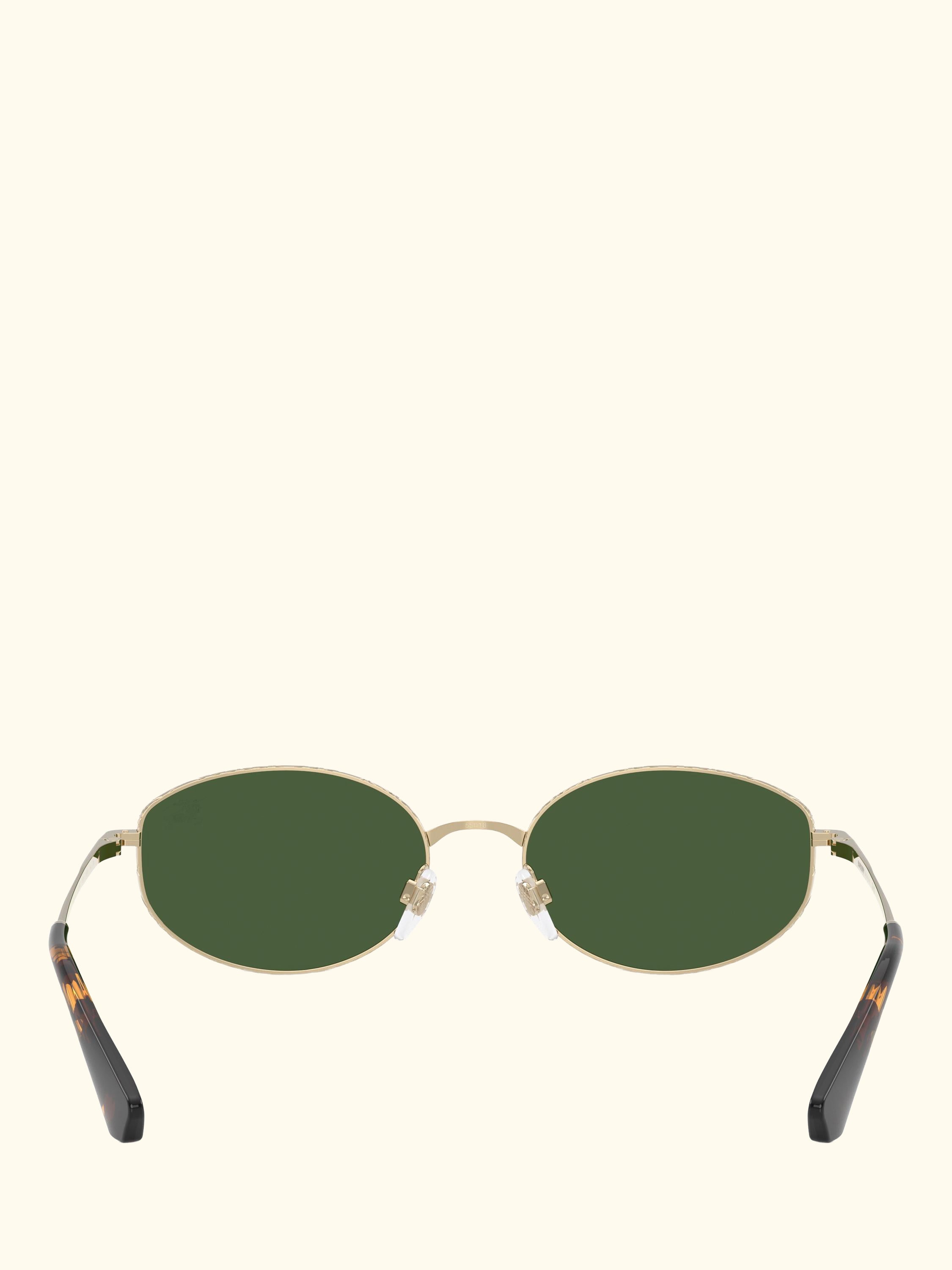 BE3169 Women's Oval Sunglasses, Light Gold/Green