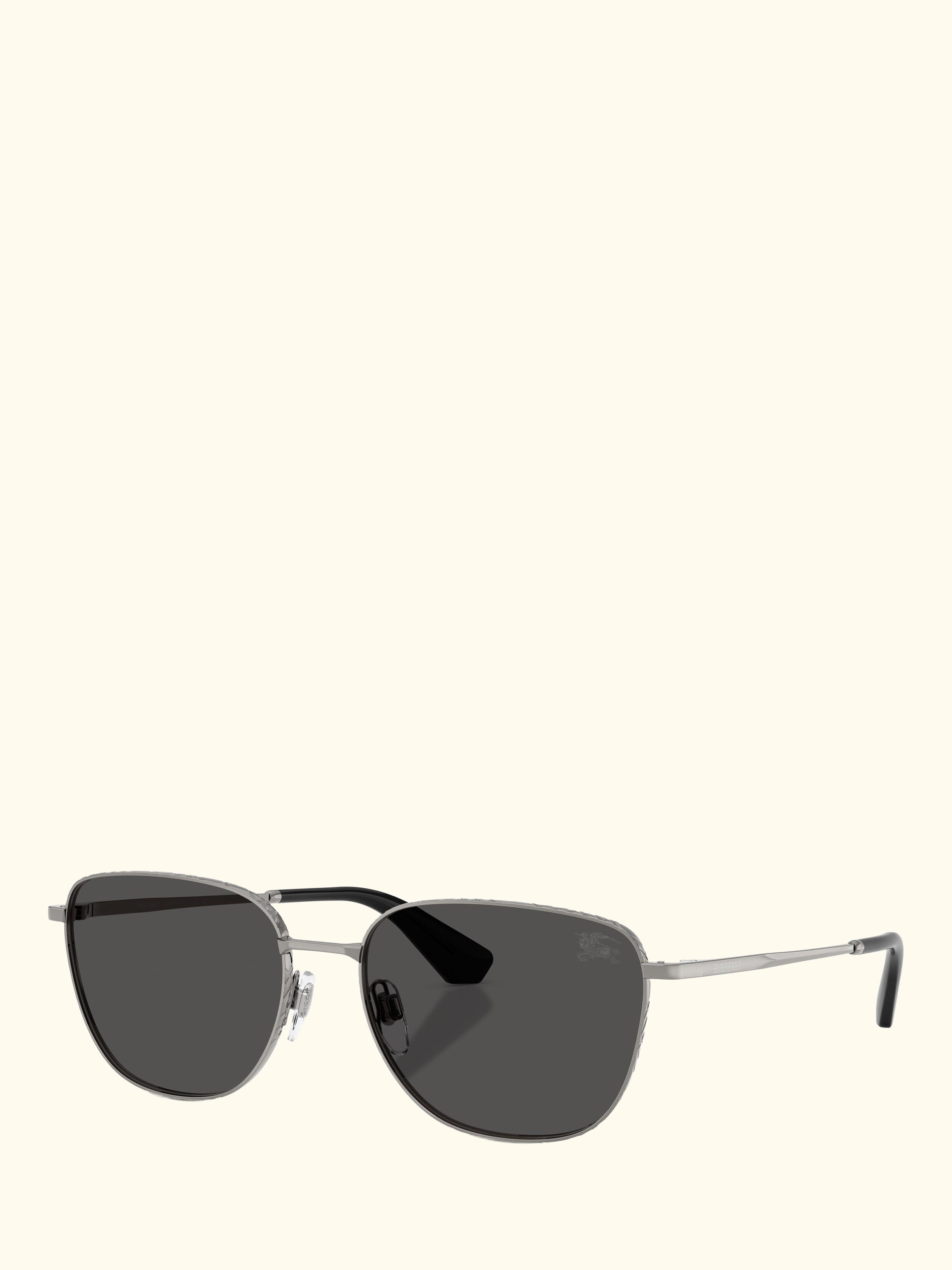 BE3171 Men's Square Sunglasses, Gunmetal/Dark Grey