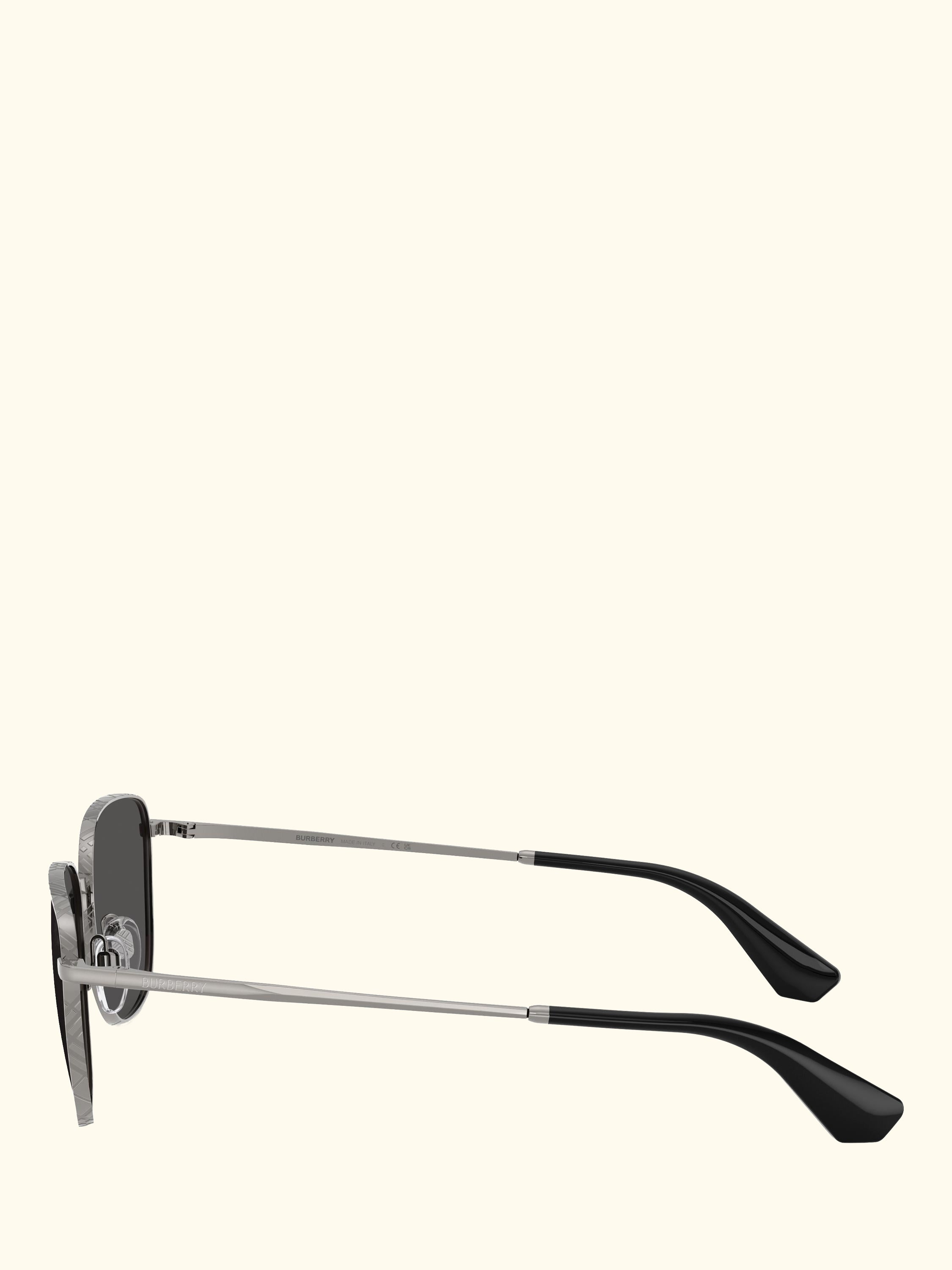 BE3171 Men's Square Sunglasses, Gunmetal/Dark Grey