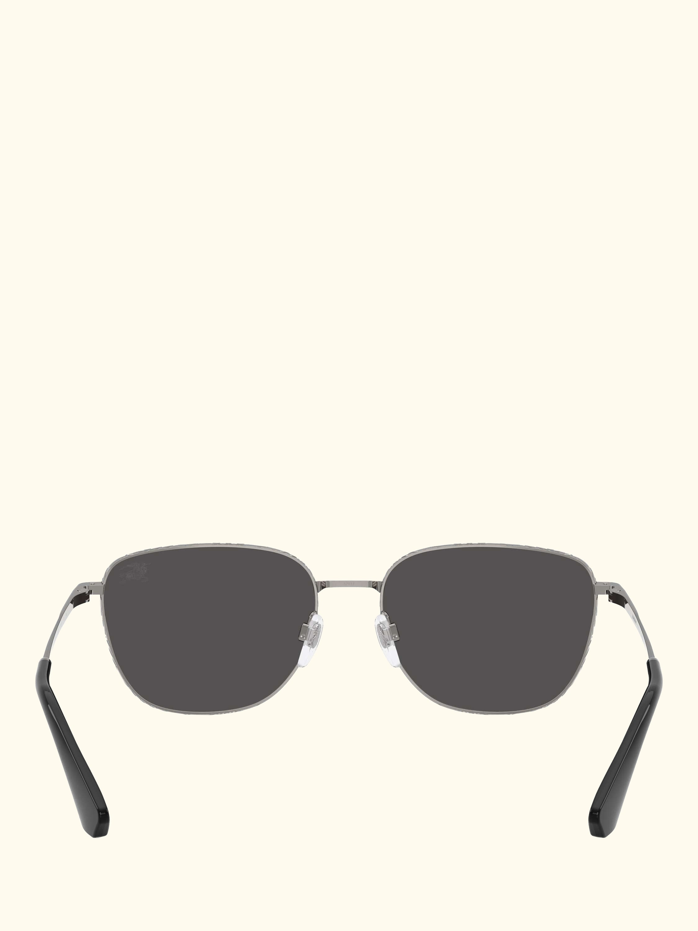 BE3171 Men's Square Sunglasses, Gunmetal/Dark Grey