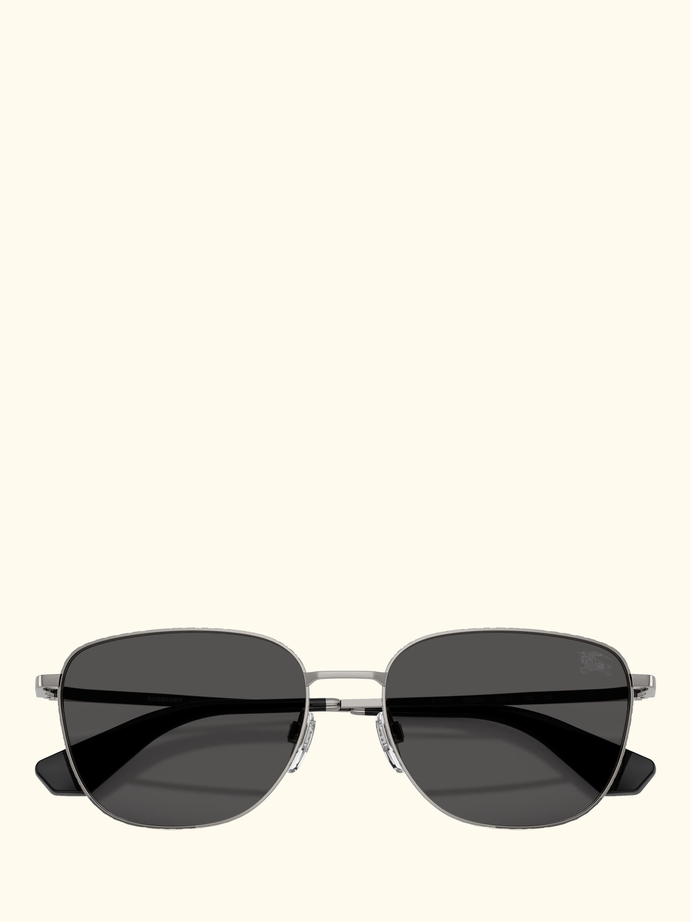 BE3171 Men's Square Sunglasses, Gunmetal/Dark Grey