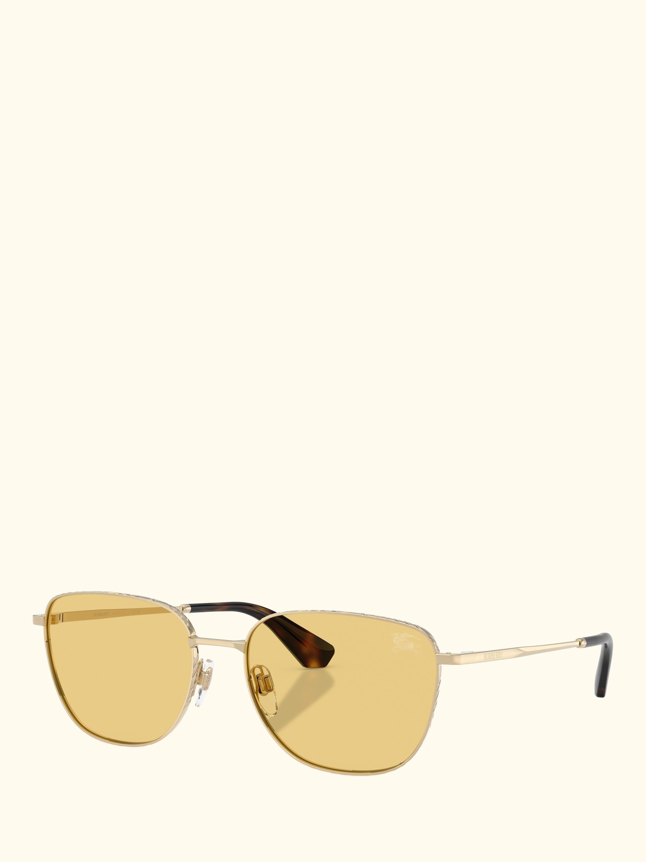 BE3171 Men's Square Sunglasses, Light Gold/Yellow