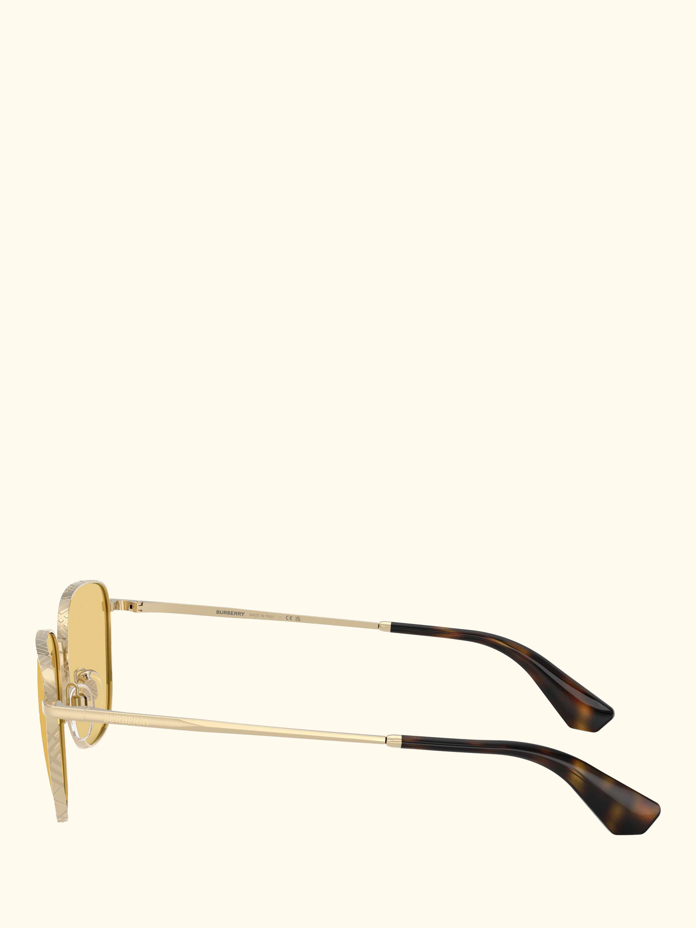 BE3171 Men's Square Sunglasses, Light Gold/Yellow