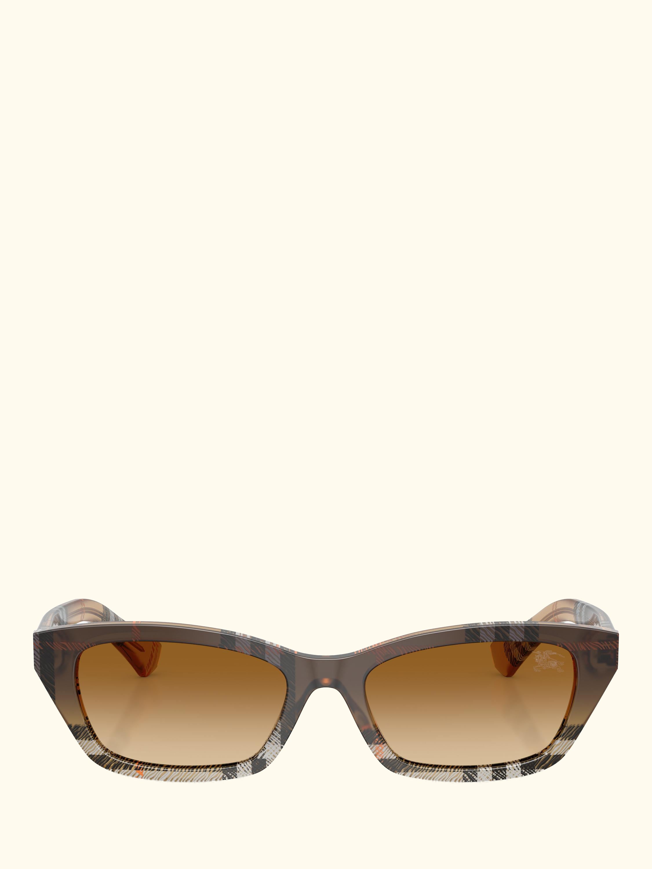 BE4488 Women's Rectangular Sunglasses, Check Gradient Sand/Brown Gradient