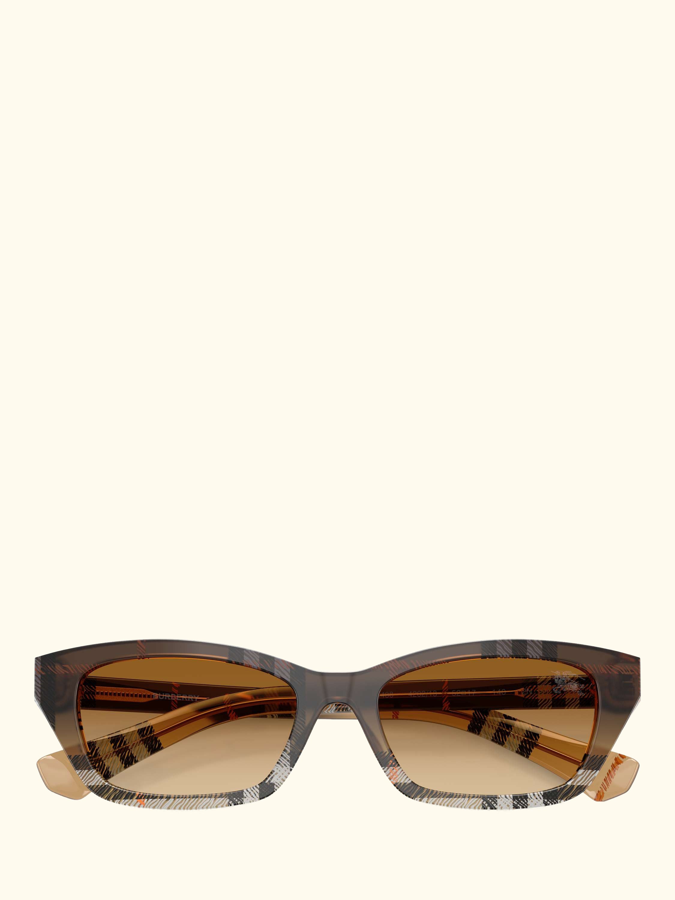 BE4488 Women's Rectangular Sunglasses, Check Gradient Sand/Brown Gradient