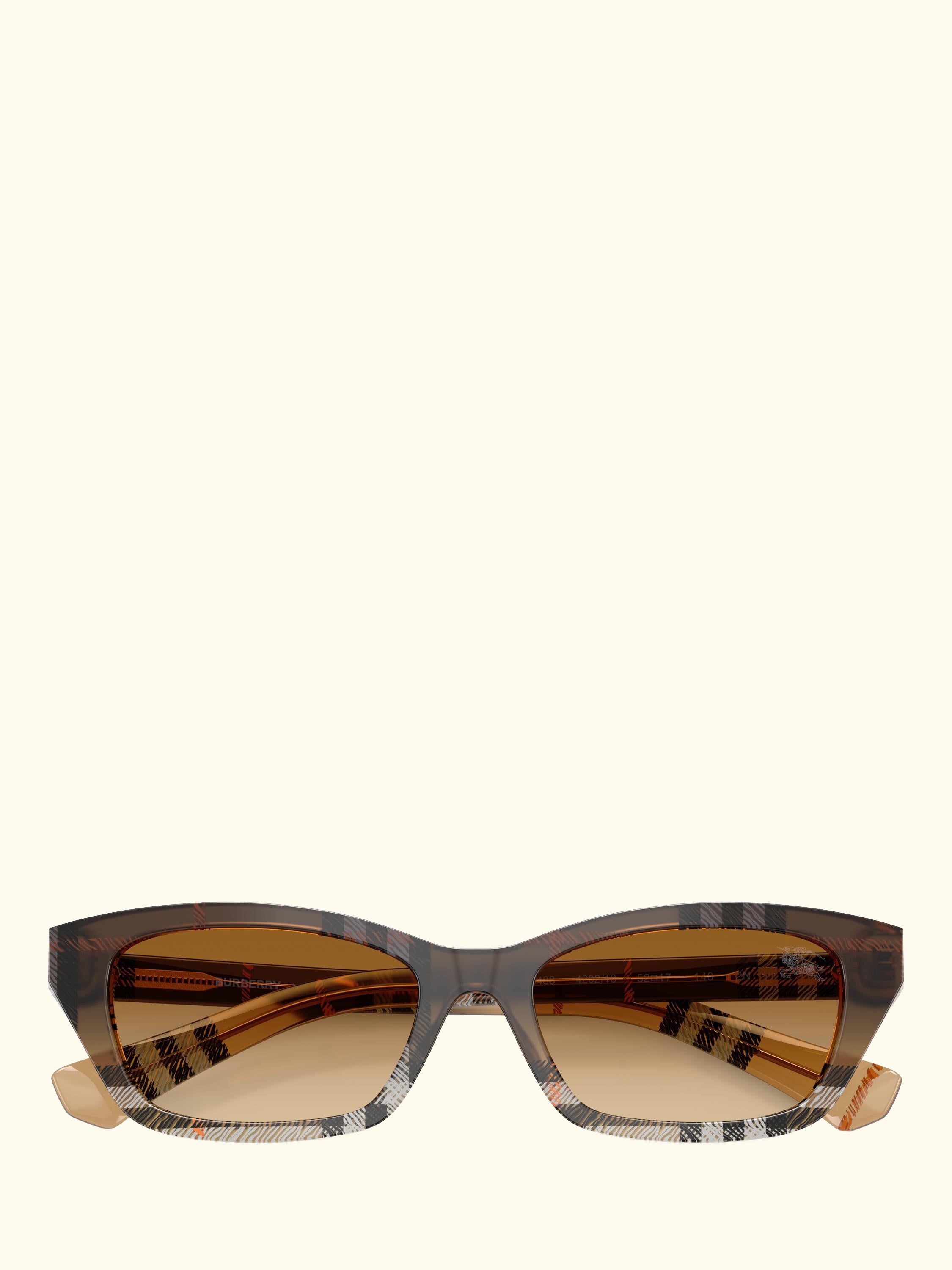 BE4488 Women's Rectangular Sunglasses, Check Gradient Sand/Brown Gradient