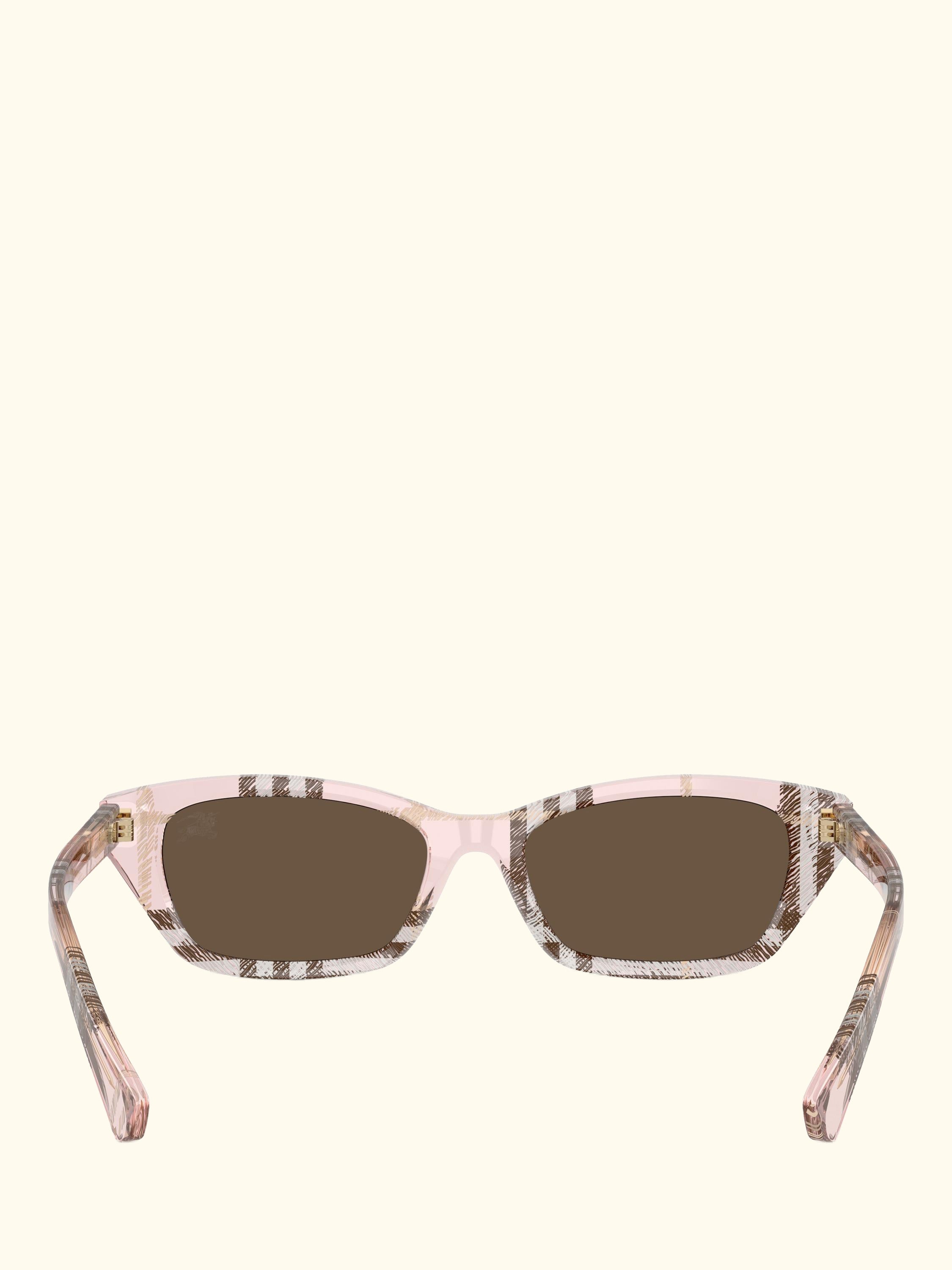 BE4488 Women's Rectangular Sunglasses, Check Pink/Grey