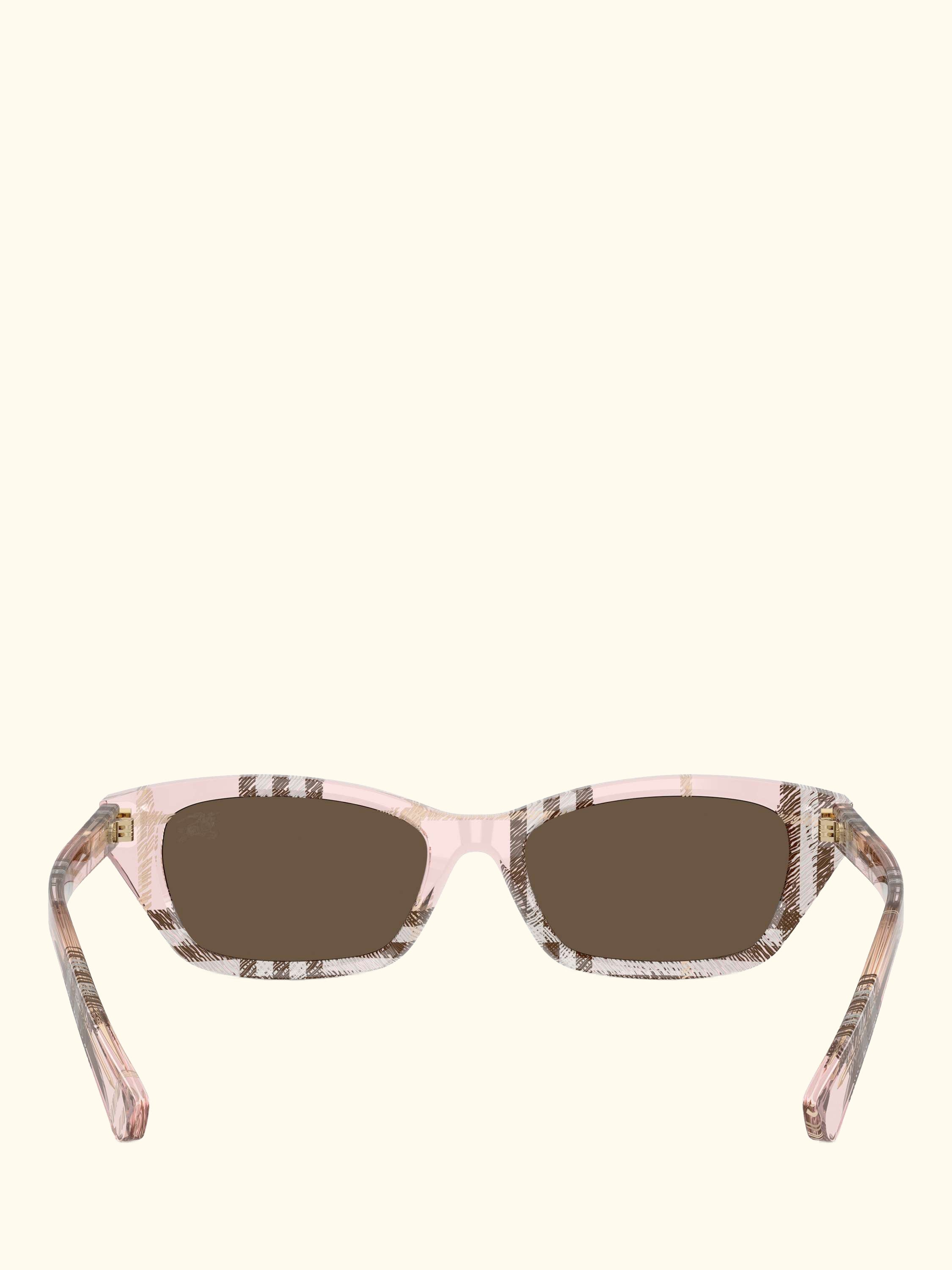 BE4488 Women's Rectangular Sunglasses, Check Pink/Grey
