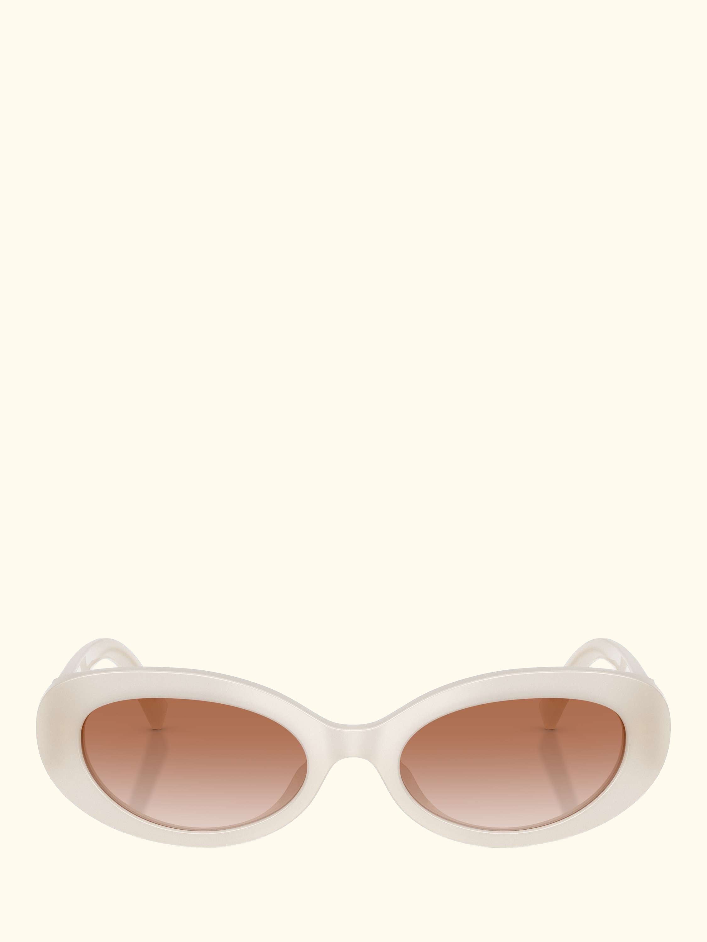 DG4537 Women's Oval Sunglasses, Opaline Milky/Brown Gradient