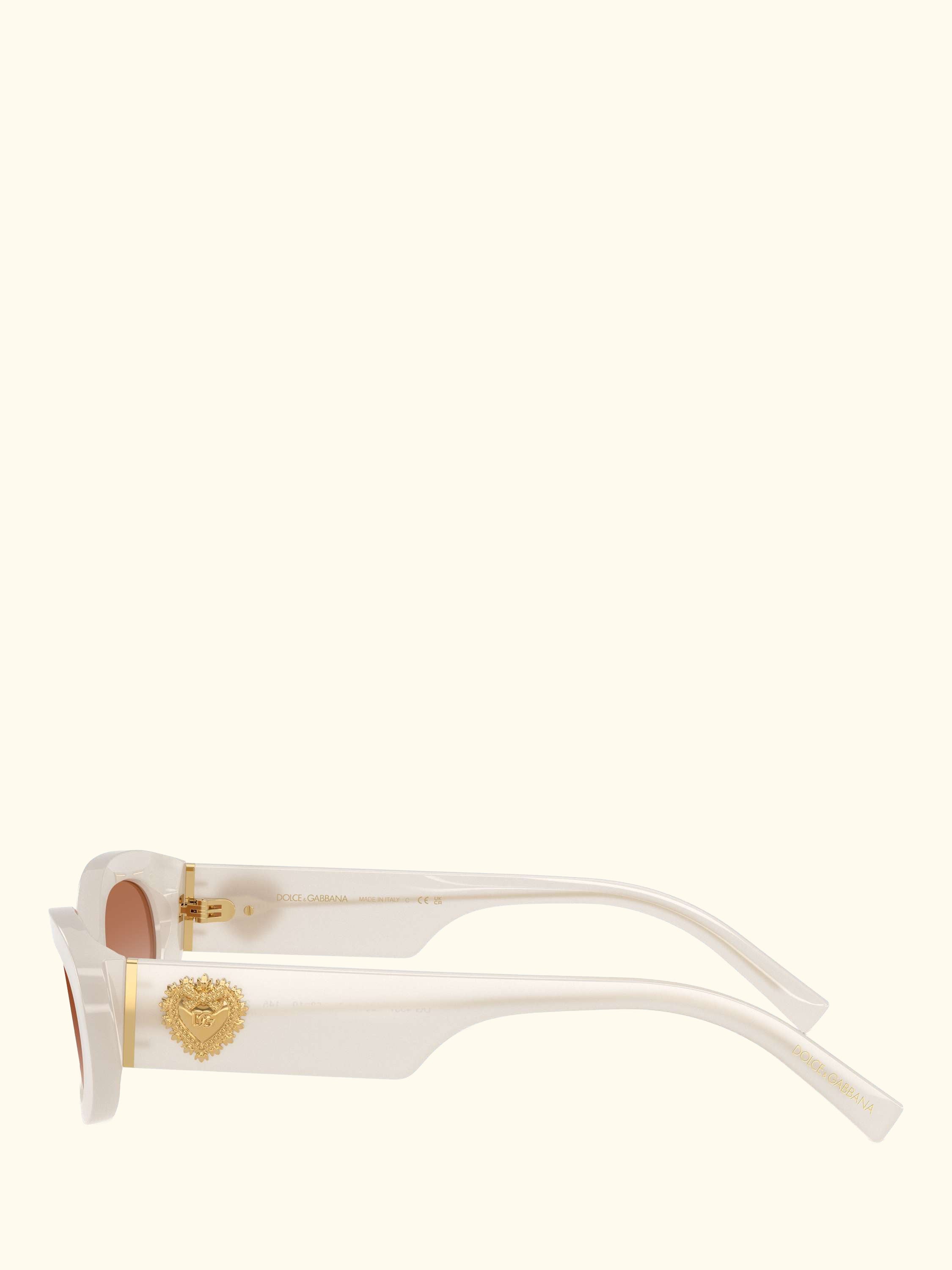 DG4537 Women's Oval Sunglasses, Opaline Milky/Brown Gradient