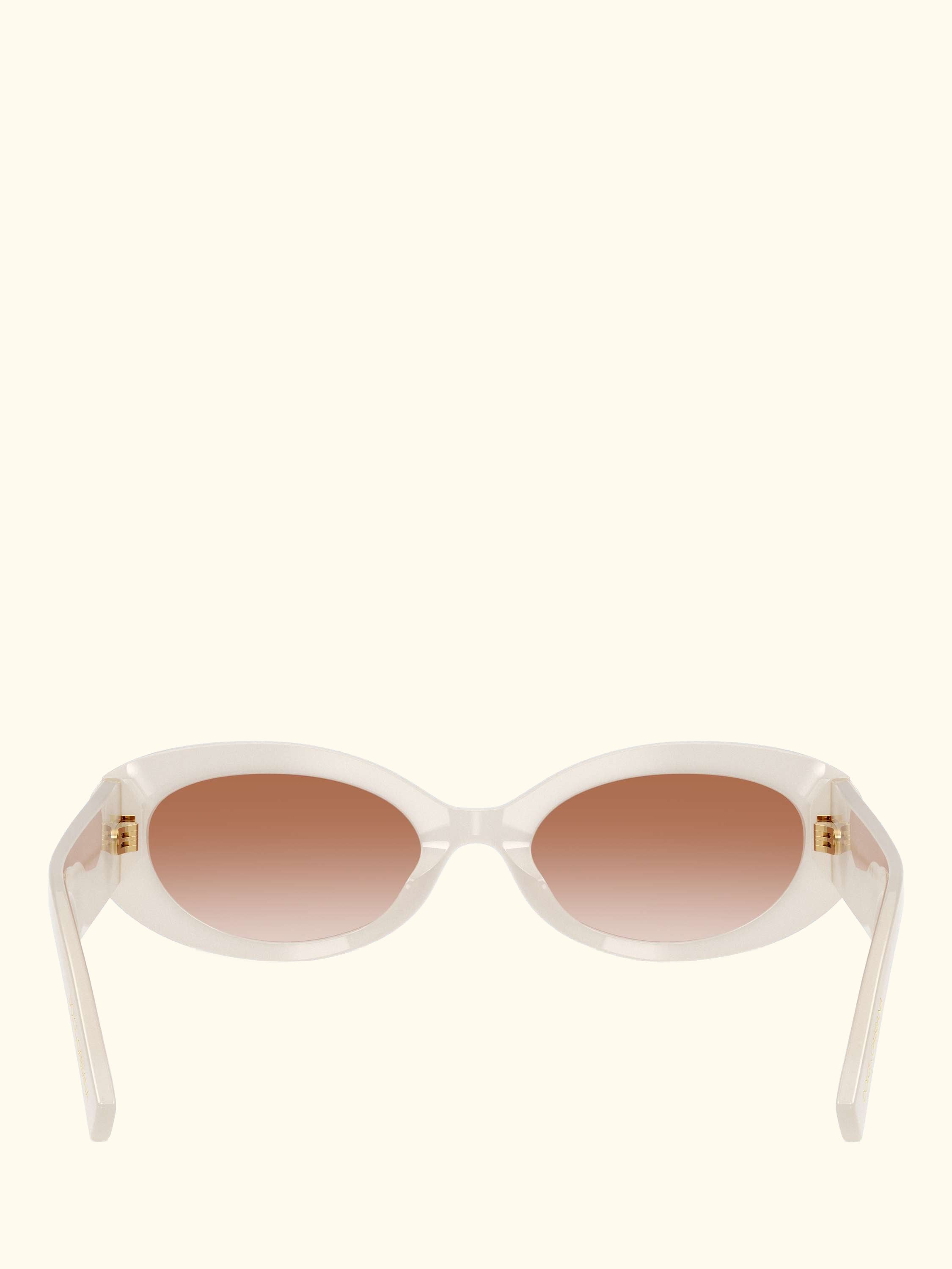 DG4537 Women's Oval Sunglasses, Opaline Milky/Brown Gradient