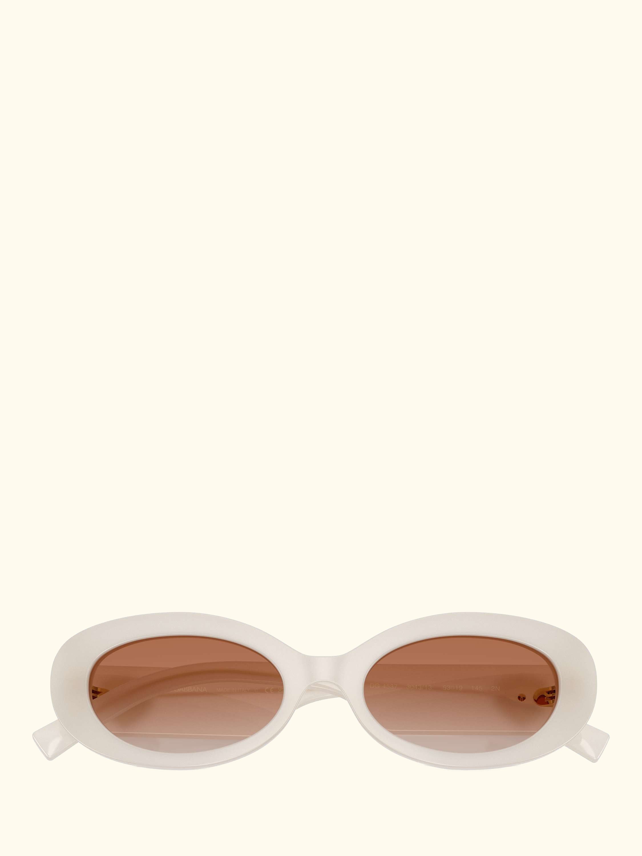DG4537 Women's Oval Sunglasses, Opaline Milky/Brown Gradient