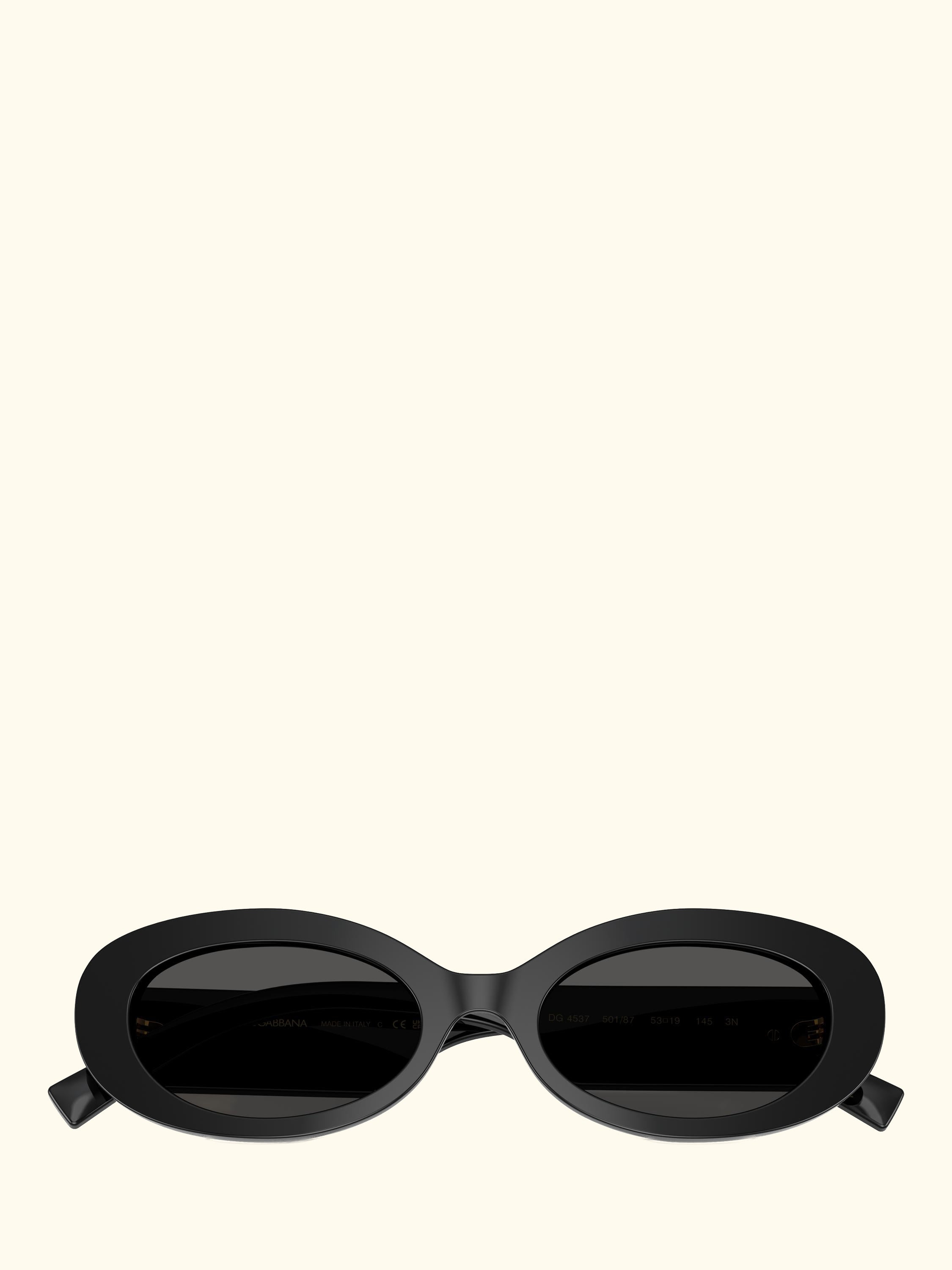 DG4537 Women's Oval Sunglasses, Black/Grey