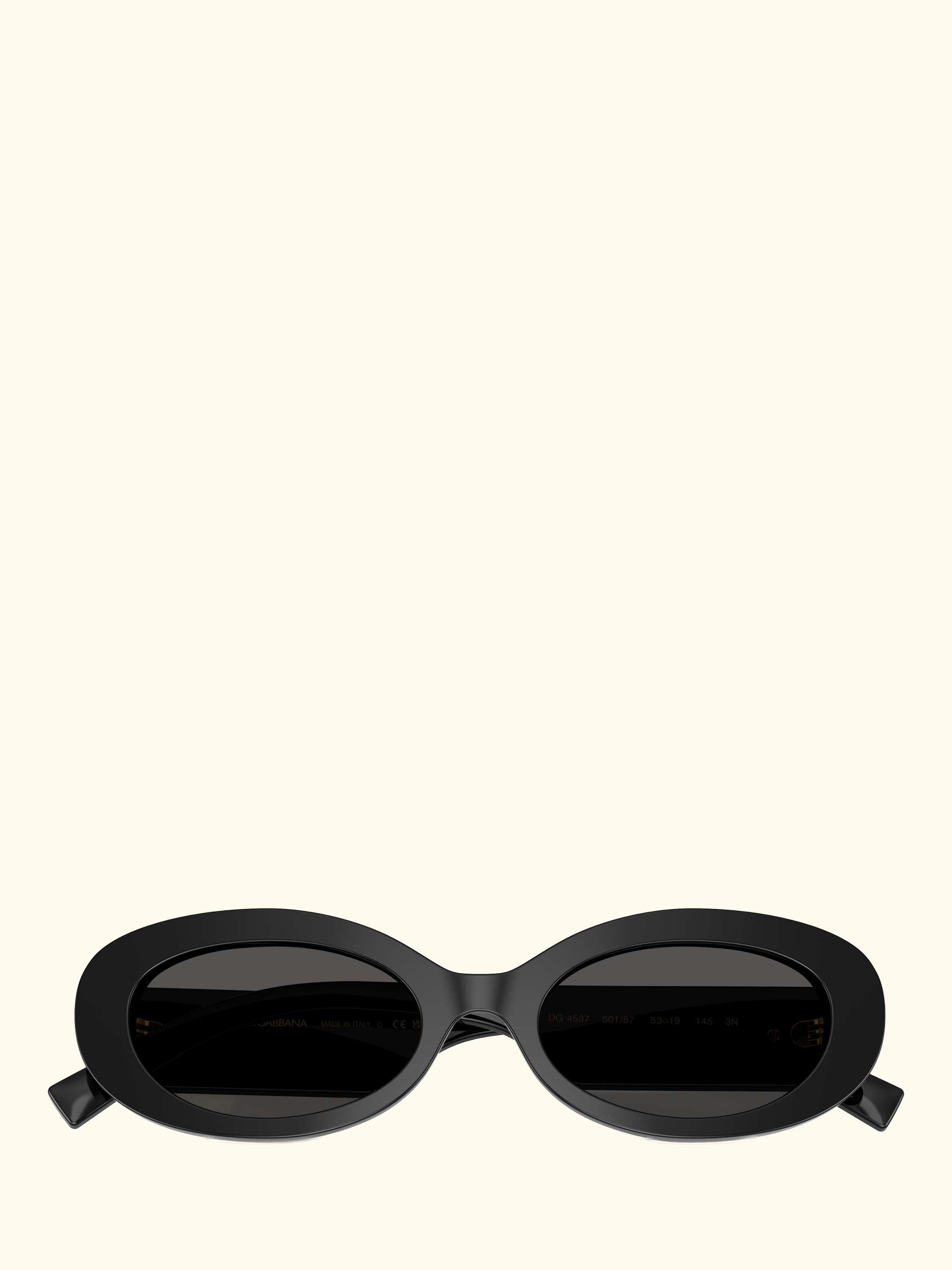 DG4537 Women's Oval Sunglasses, Black/Grey