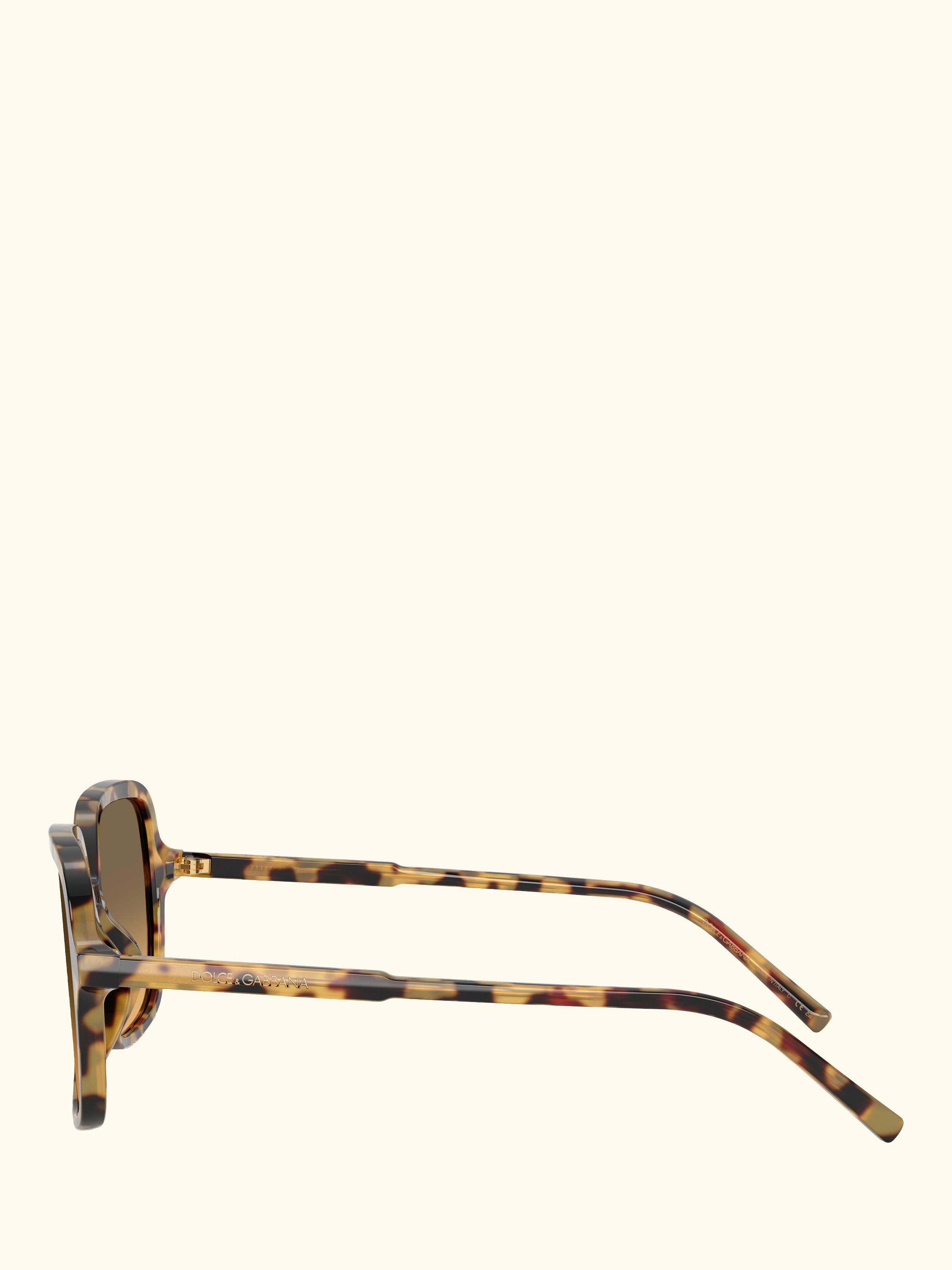DG4539 Women's Square Sunglasses, Yellow Havana/Brown Gradient