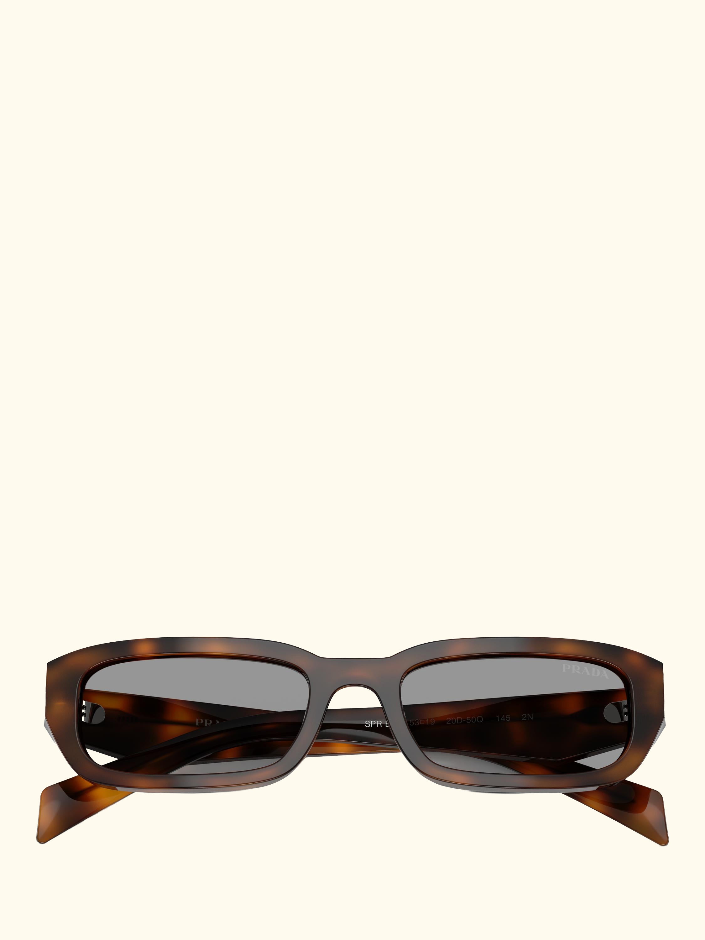 PR B06S Rectangular Sunglasses, Juniper Tortoise/Grey